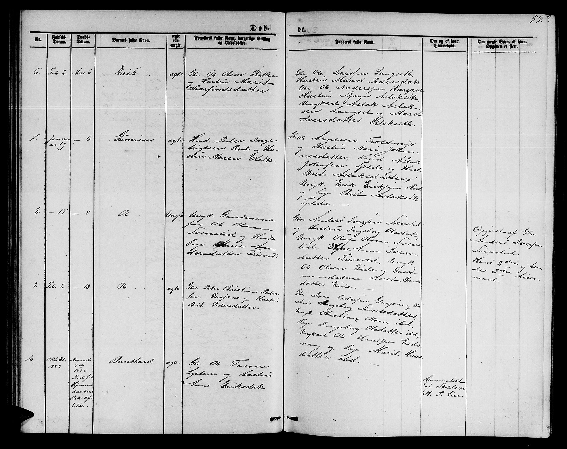 Ministerialprotokoller, klokkerbøker og fødselsregistre - Møre og Romsdal, AV/SAT-A-1454/551/L0630: Parish register (copy) no. 551C02, 1867-1885, p. 59