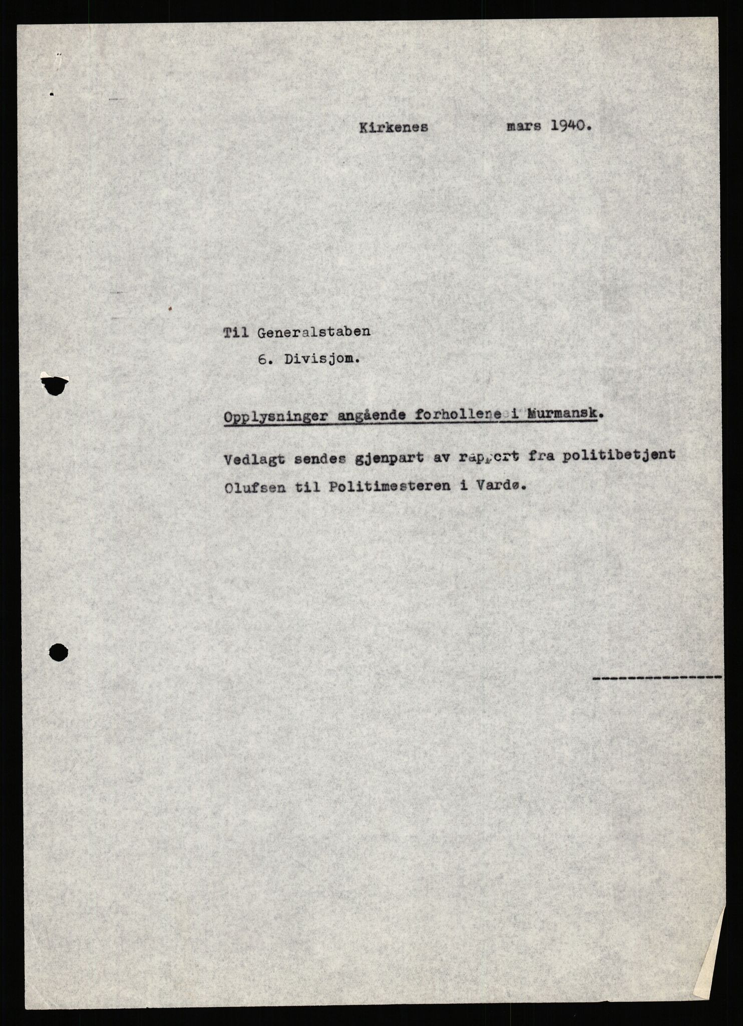 Forsvaret, Forsvarets krigshistoriske avdeling, RA/RAFA-2017/Y/Yb/L0151: II-C-11-645  -  6. Divisjon: avsnittsjefen i Øst-Finnmark, 1940, p. 744