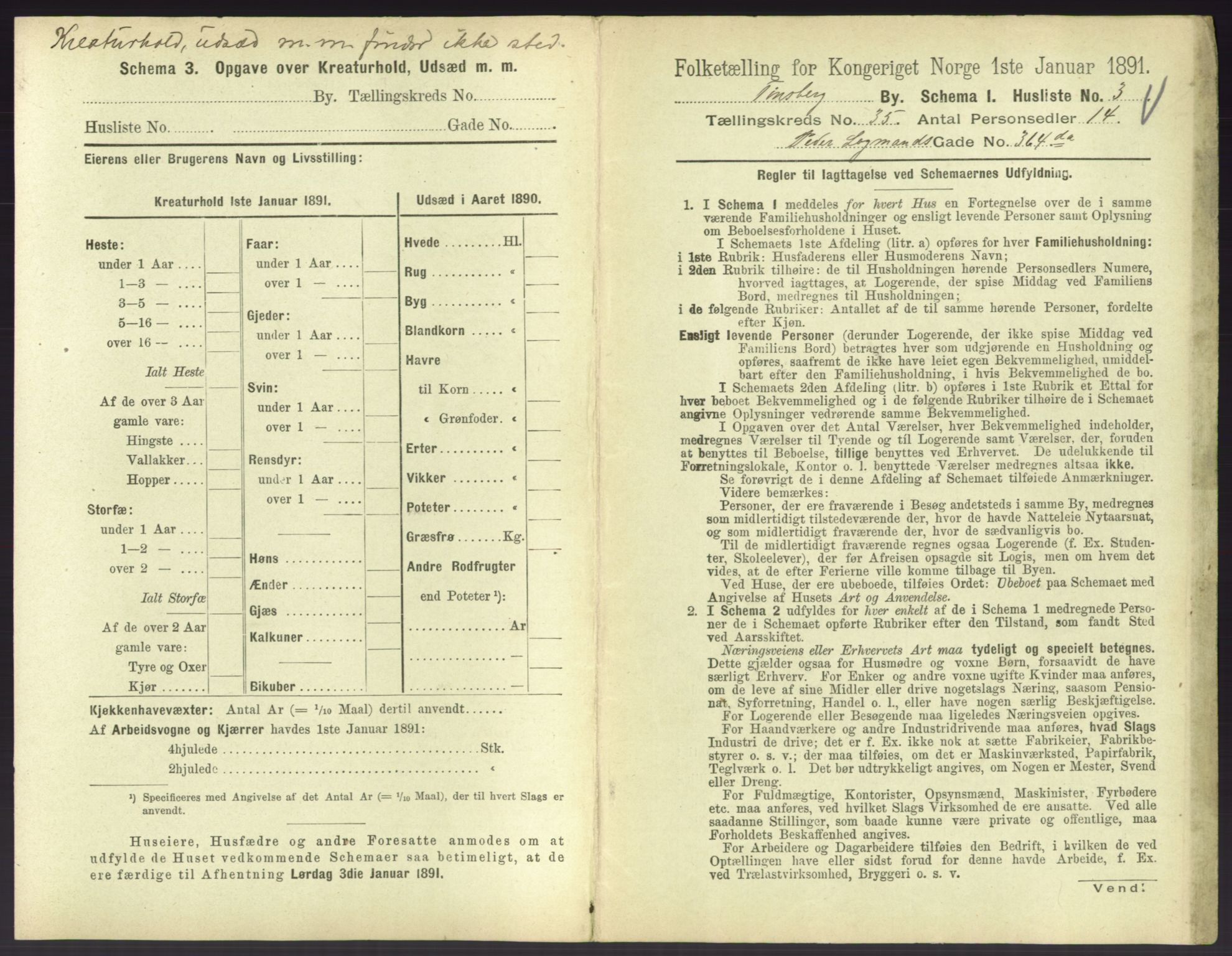 RA, 1891 census for 0705 Tønsberg, 1891, p. 1010