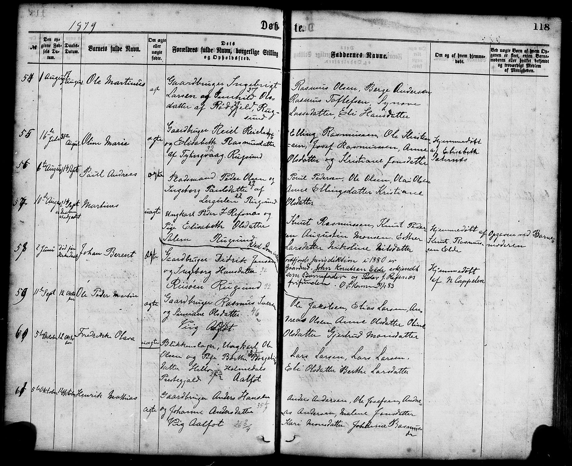 Davik sokneprestembete, AV/SAB-A-79701/H/Haa/Haaa/L0006: Parish register (official) no. A 6, 1867-1881, p. 118