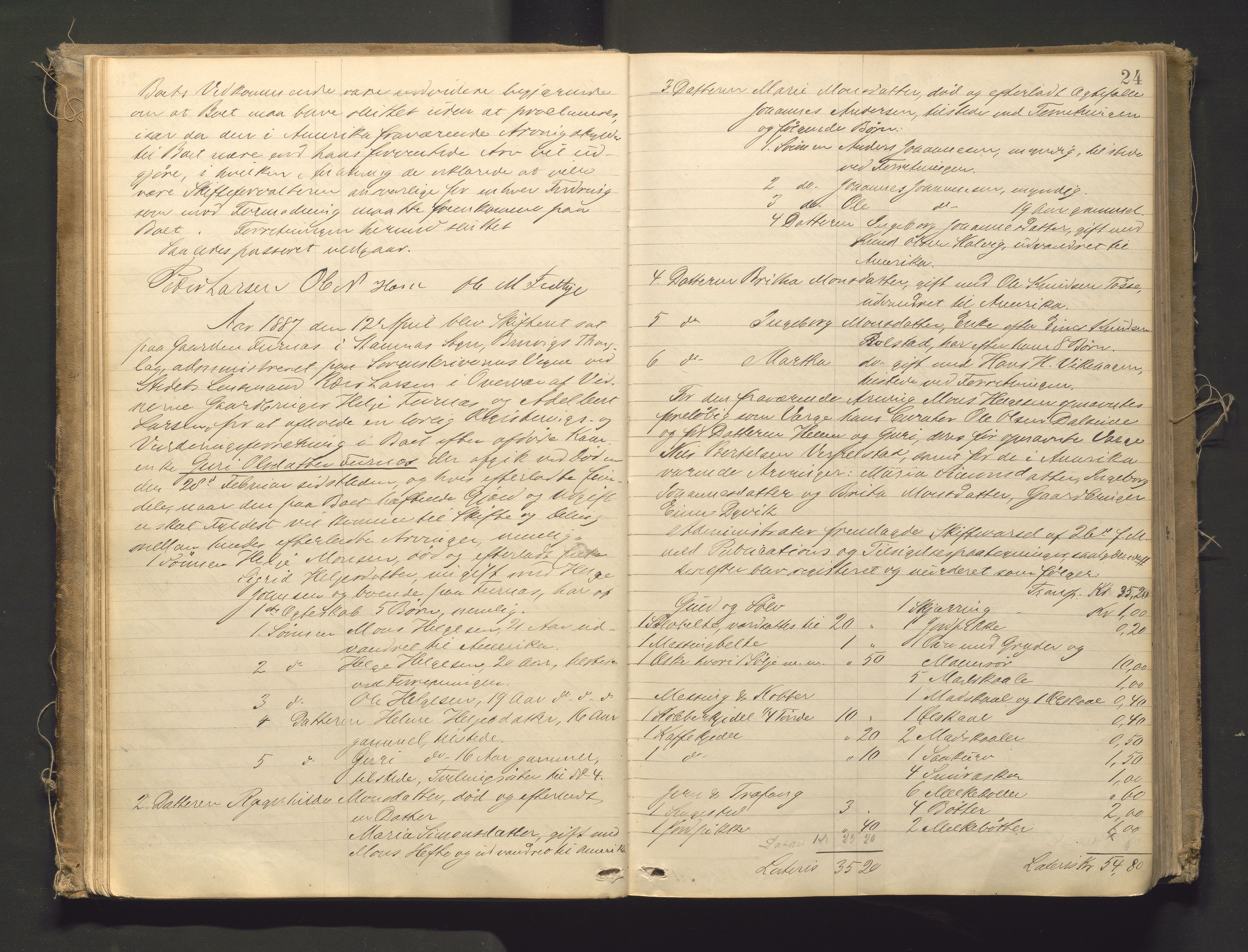 Lensmannen i Bruvik, AV/SAB-A-31301/0006/L0003: Registreringsprotokoll, 1884-1911, p. 23b-24a