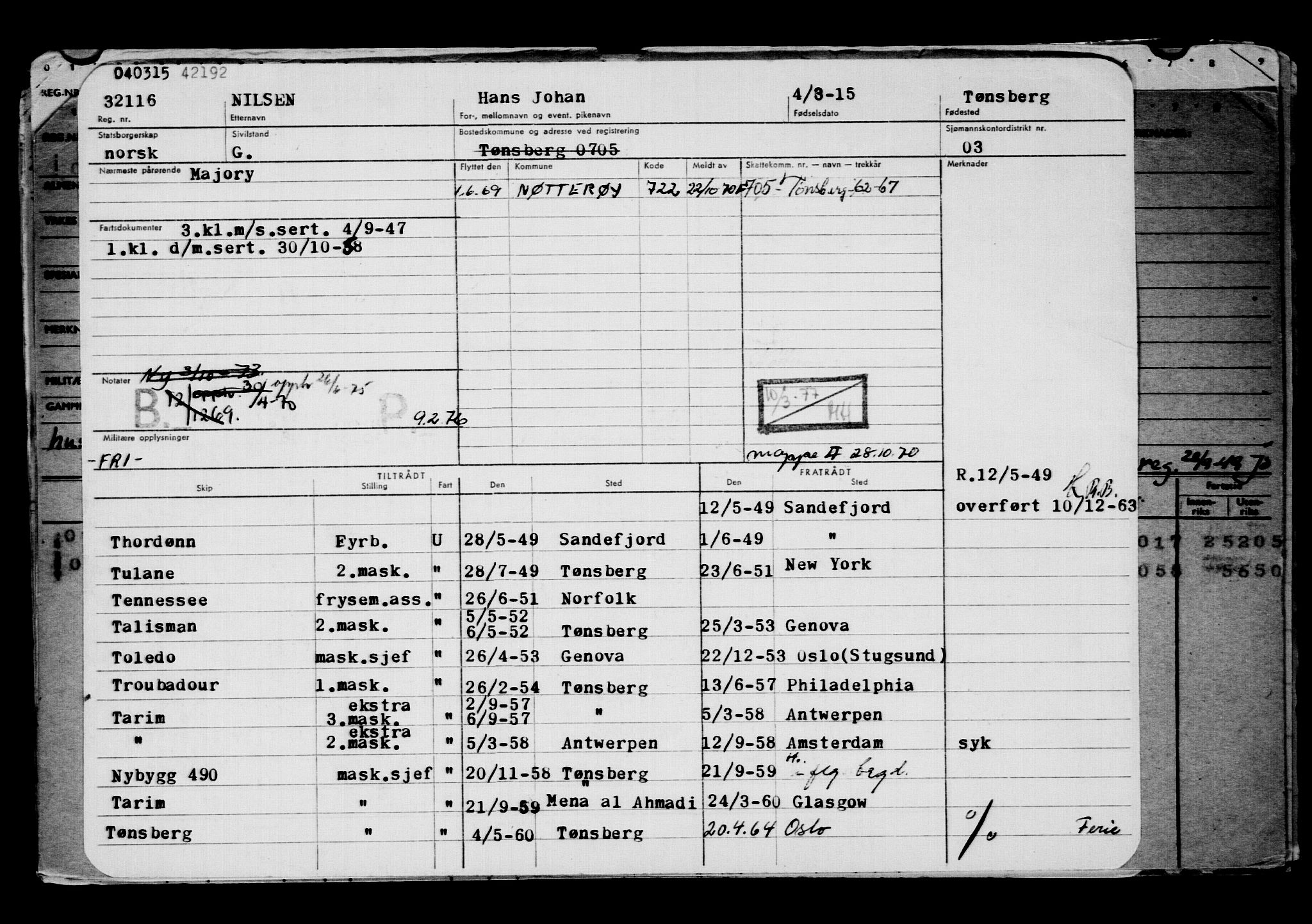 Direktoratet for sjømenn, AV/RA-S-3545/G/Gb/L0128: Hovedkort, 1915, p. 71