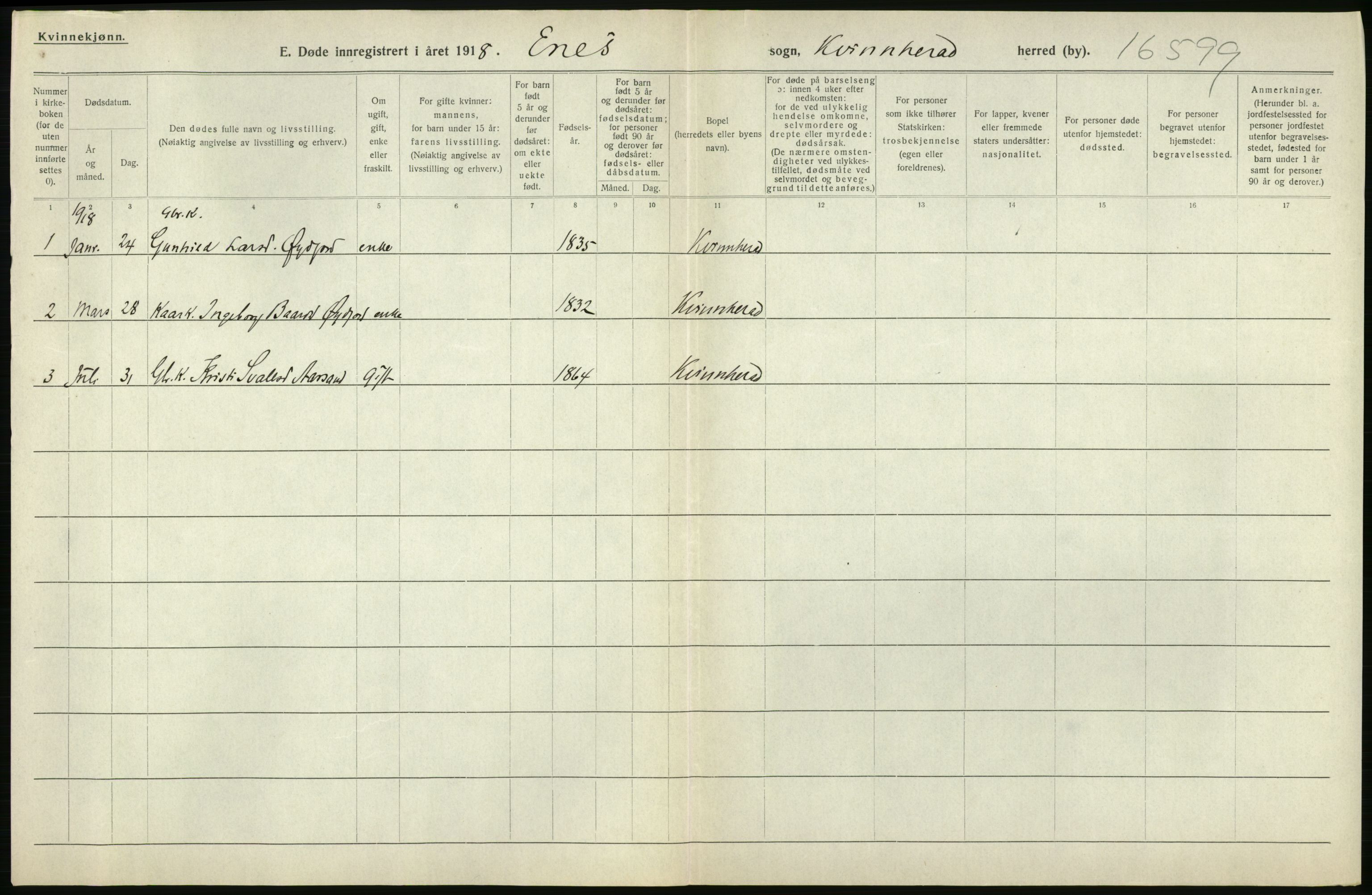 Statistisk sentralbyrå, Sosiodemografiske emner, Befolkning, AV/RA-S-2228/D/Df/Dfb/Dfbh/L0036: Hordaland fylke: Døde., 1918, p. 354