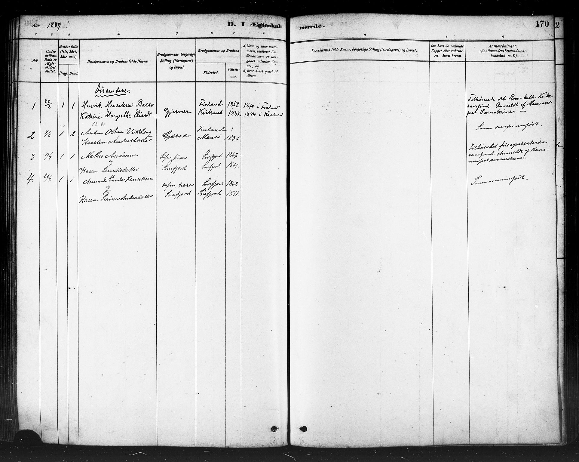 Måsøy sokneprestkontor, SATØ/S-1348/H/Ha/L0004kirke: Parish register (official) no. 4, 1878-1891, p. 170