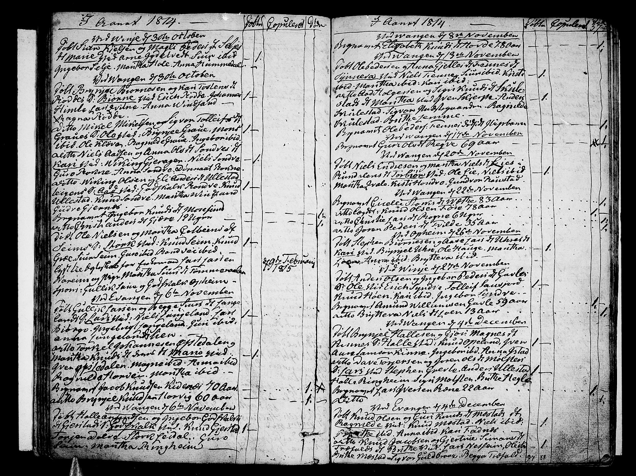 Voss sokneprestembete, AV/SAB-A-79001/H/Haa: Parish register (official) no. A 10, 1810-1821, p. 57