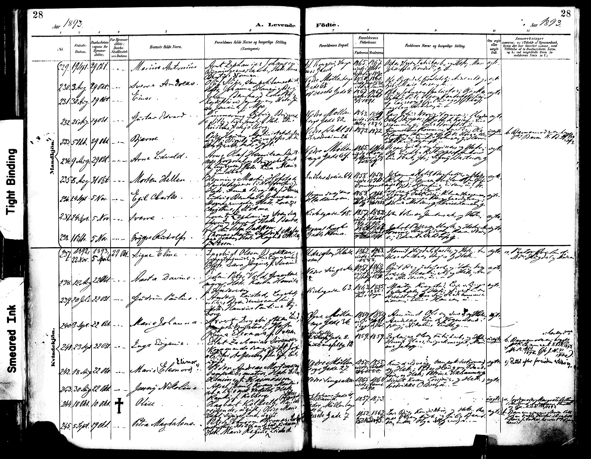 Ministerialprotokoller, klokkerbøker og fødselsregistre - Sør-Trøndelag, AV/SAT-A-1456/604/L0197: Parish register (official) no. 604A18, 1893-1900, p. 28