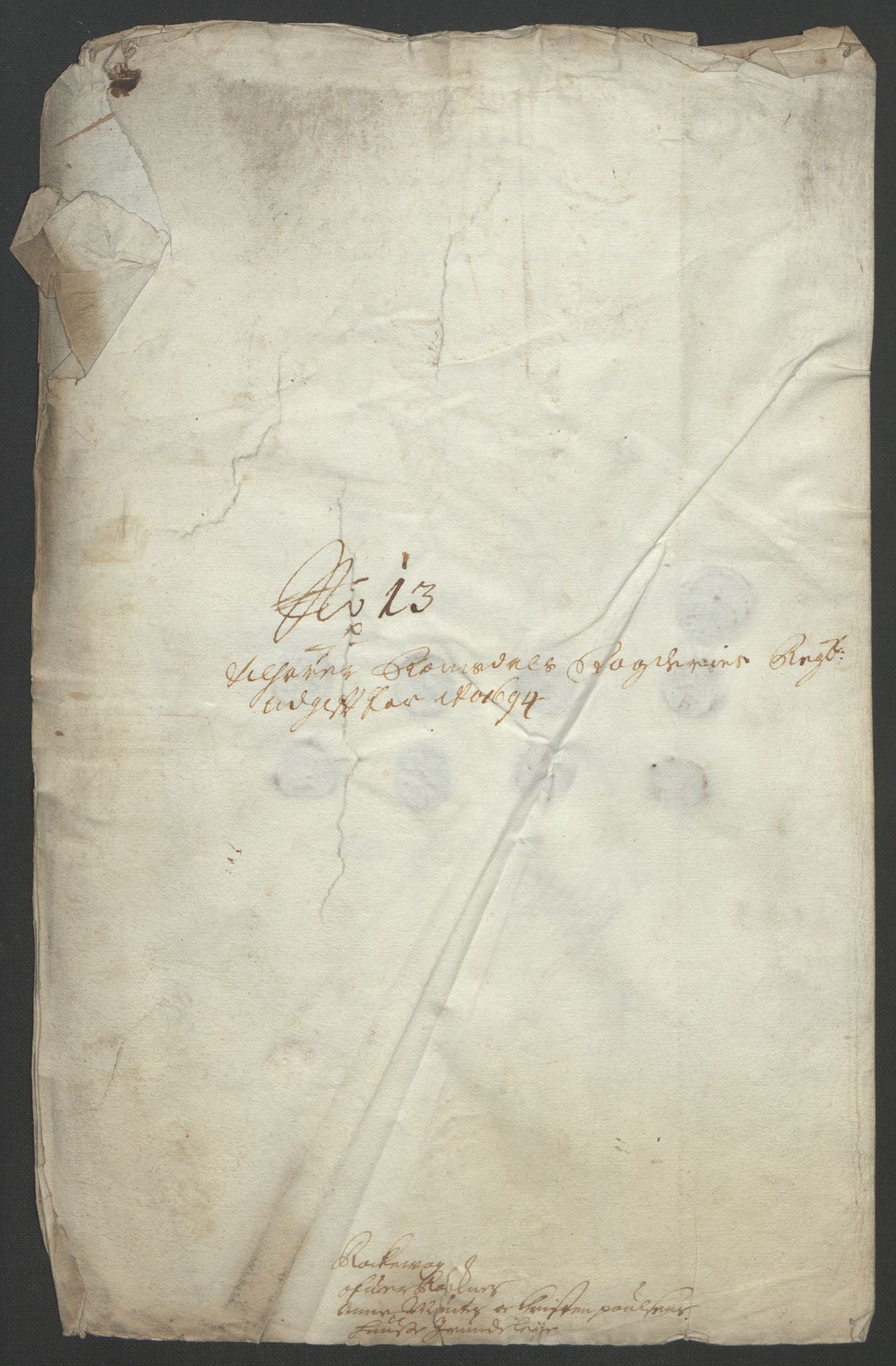 Rentekammeret inntil 1814, Reviderte regnskaper, Fogderegnskap, RA/EA-4092/R55/L3651: Fogderegnskap Romsdal, 1693-1694, p. 160