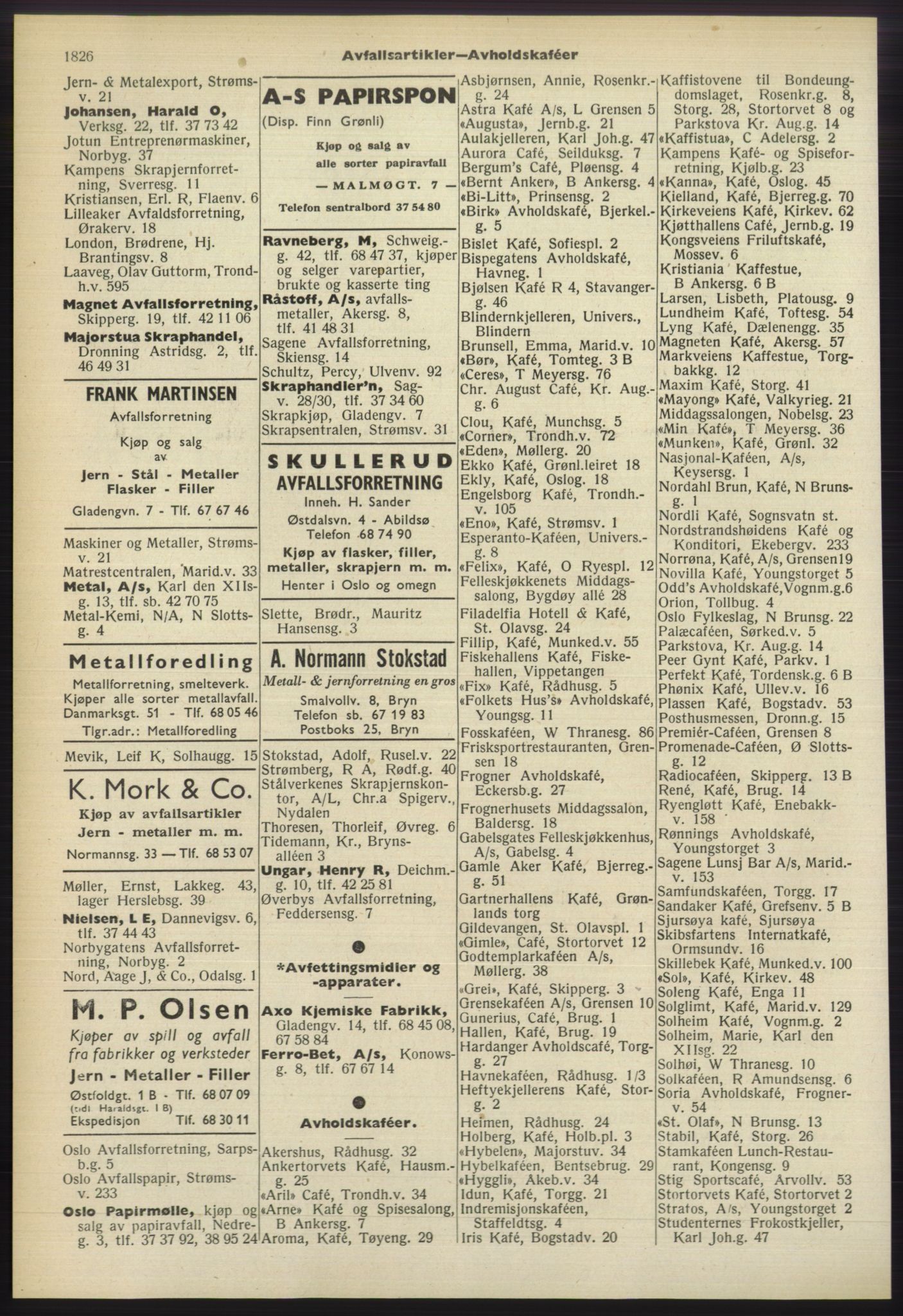 Kristiania/Oslo adressebok, PUBL/-, 1960-1961, p. 1826