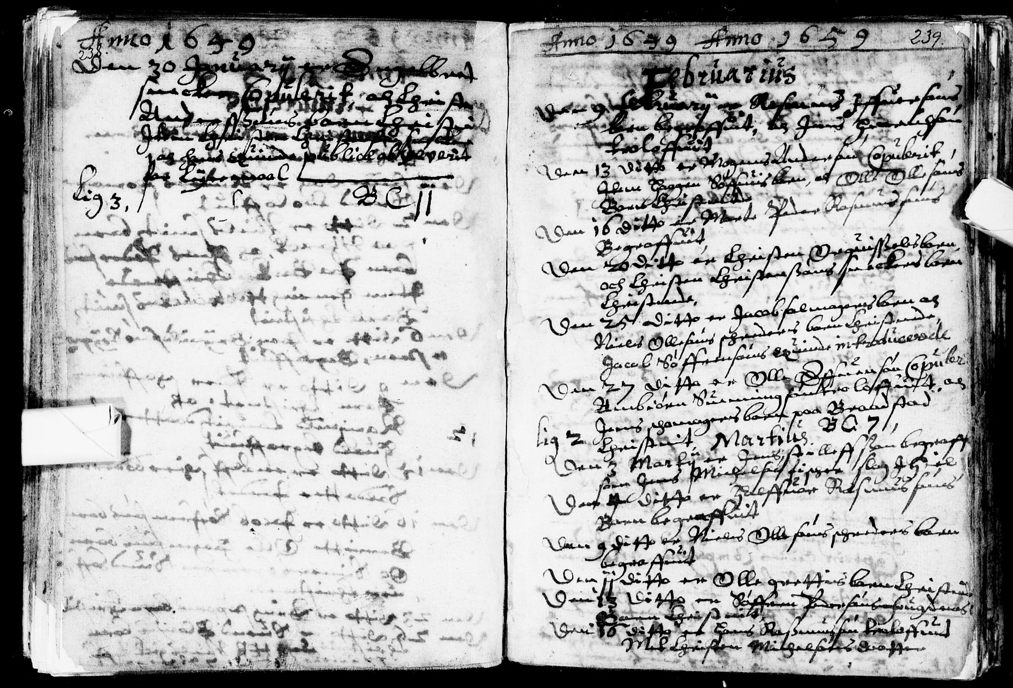 Bragernes kirkebøker, AV/SAKO-A-6/F/Fa/L0001: Parish register (official) no. I 1, 1634-1662, p. 238-239