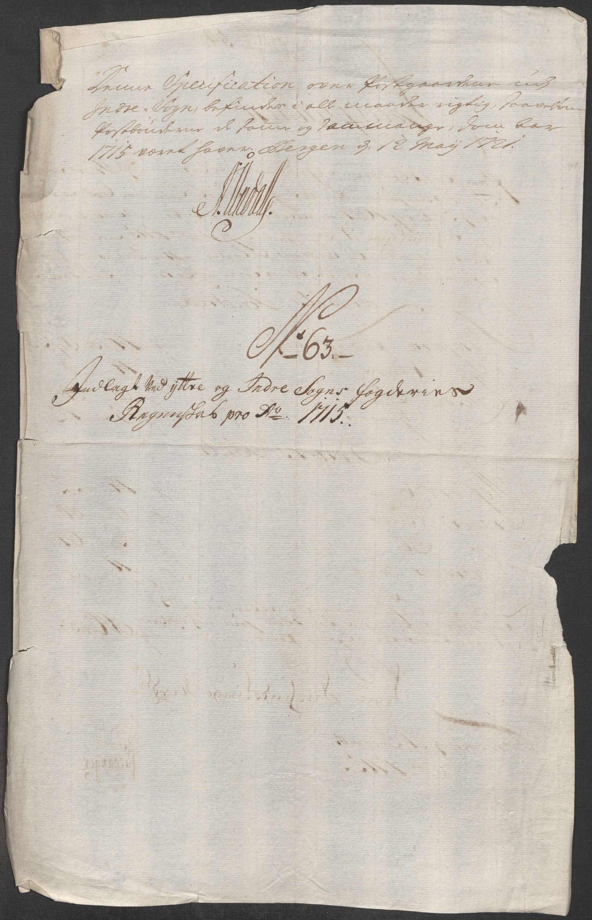 Rentekammeret inntil 1814, Reviderte regnskaper, Fogderegnskap, AV/RA-EA-4092/R52/L3320: Fogderegnskap Sogn, 1715-1716, p. 287