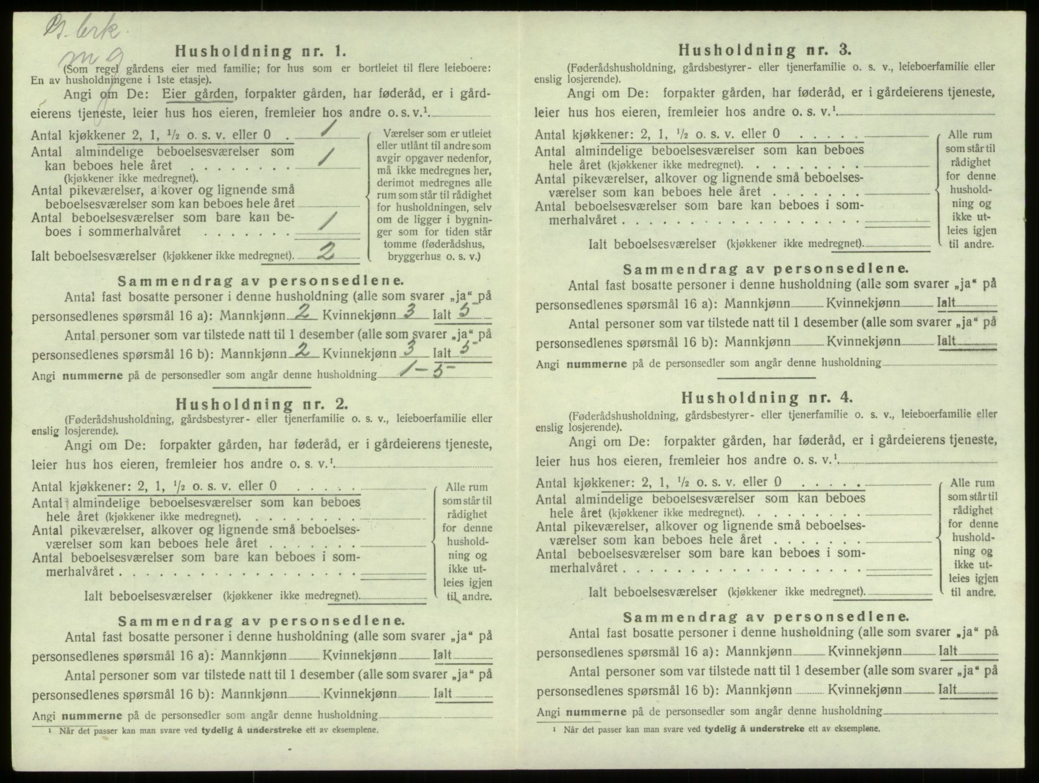 SAB, 1920 census for Selje, 1920, p. 456