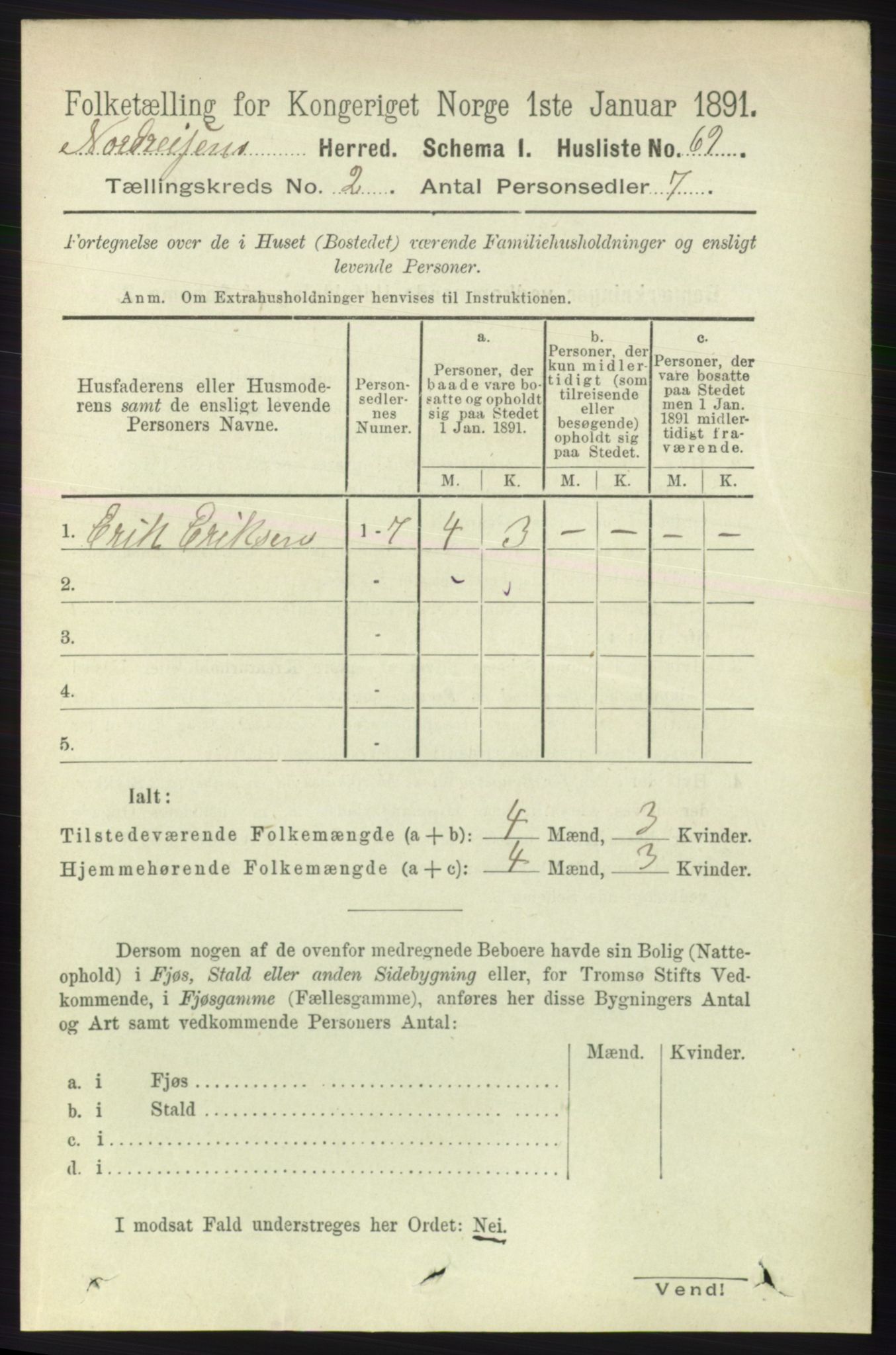 RA, 1891 census for 1942 Nordreisa, 1891, p. 770