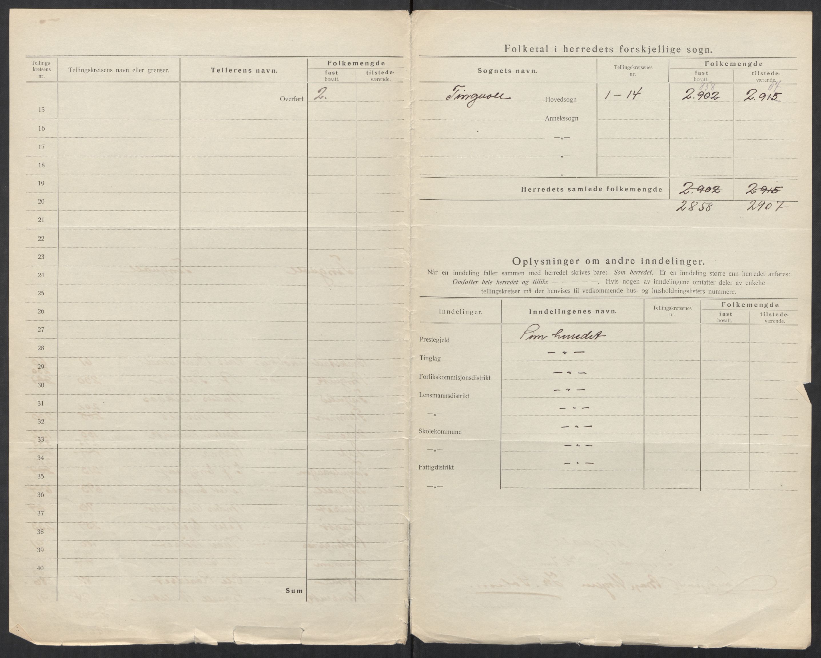 SAT, 1920 census for Tingvoll, 1920, p. 7