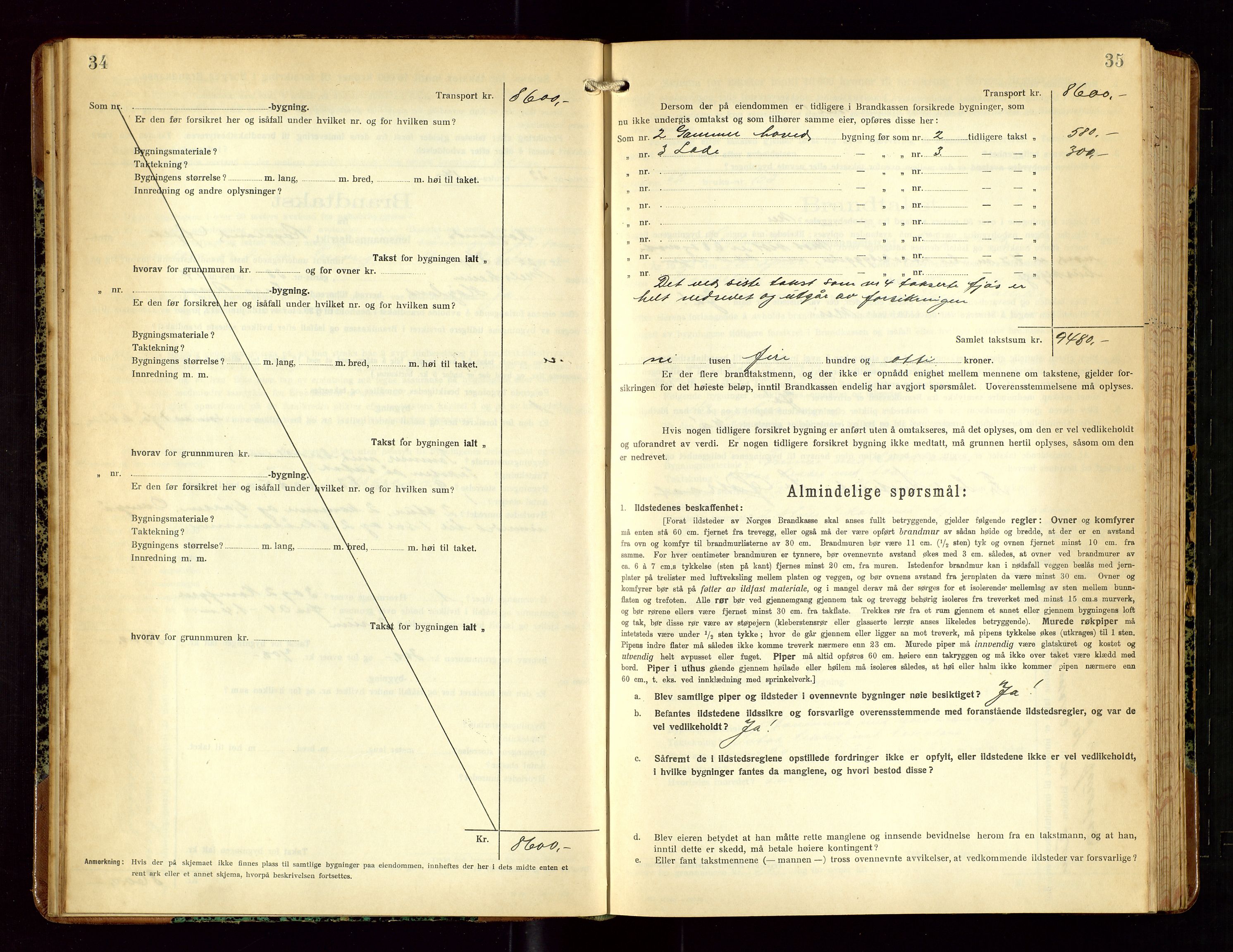 Høyland/Sandnes lensmannskontor, AV/SAST-A-100166/Gob/L0004: "Brandtakstprotokol", 1924-1933, p. 34-35