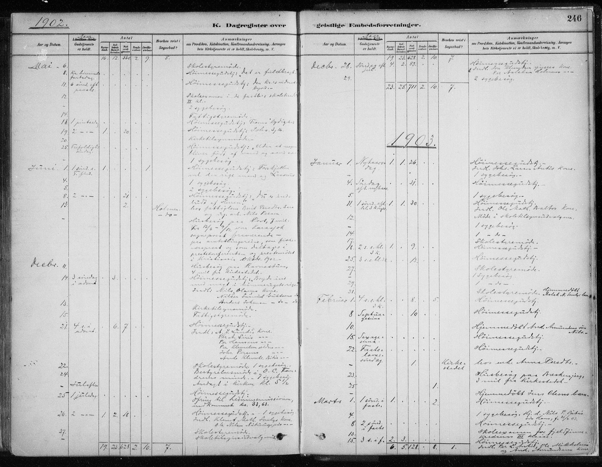 Karasjok sokneprestkontor, AV/SATØ-S-1352/H/Ha/L0002kirke: Parish register (official) no. 2, 1885-1906, p. 246