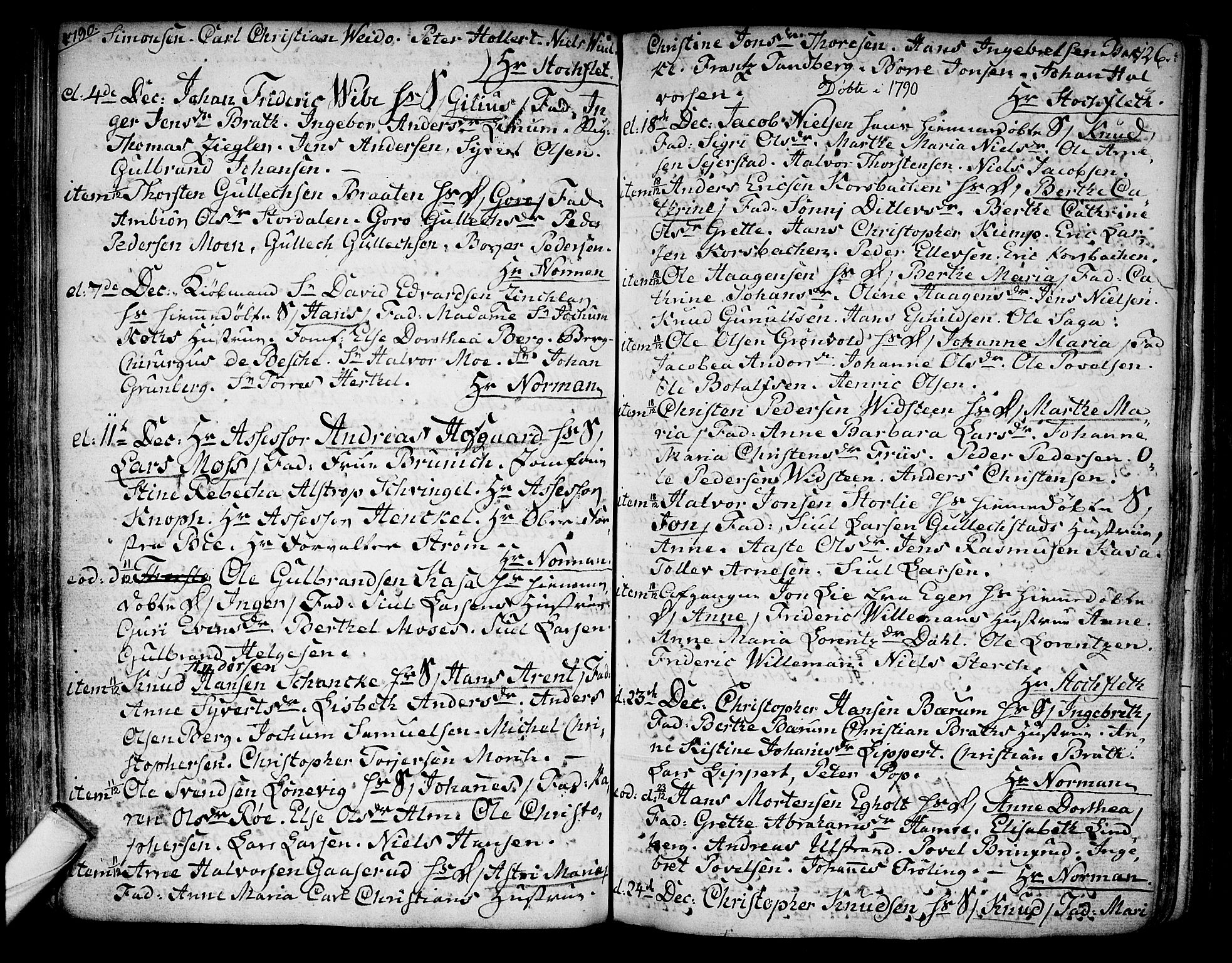 Kongsberg kirkebøker, SAKO/A-22/F/Fa/L0006: Parish register (official) no. I 6, 1783-1797, p. 126