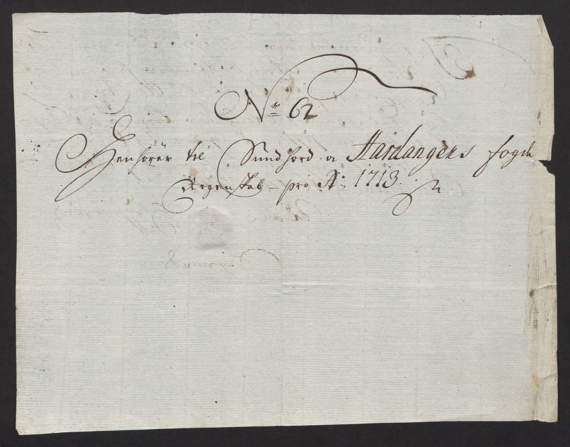 Rentekammeret inntil 1814, Reviderte regnskaper, Fogderegnskap, AV/RA-EA-4092/R48/L2989: Fogderegnskap Sunnhordland og Hardanger, 1713, p. 361