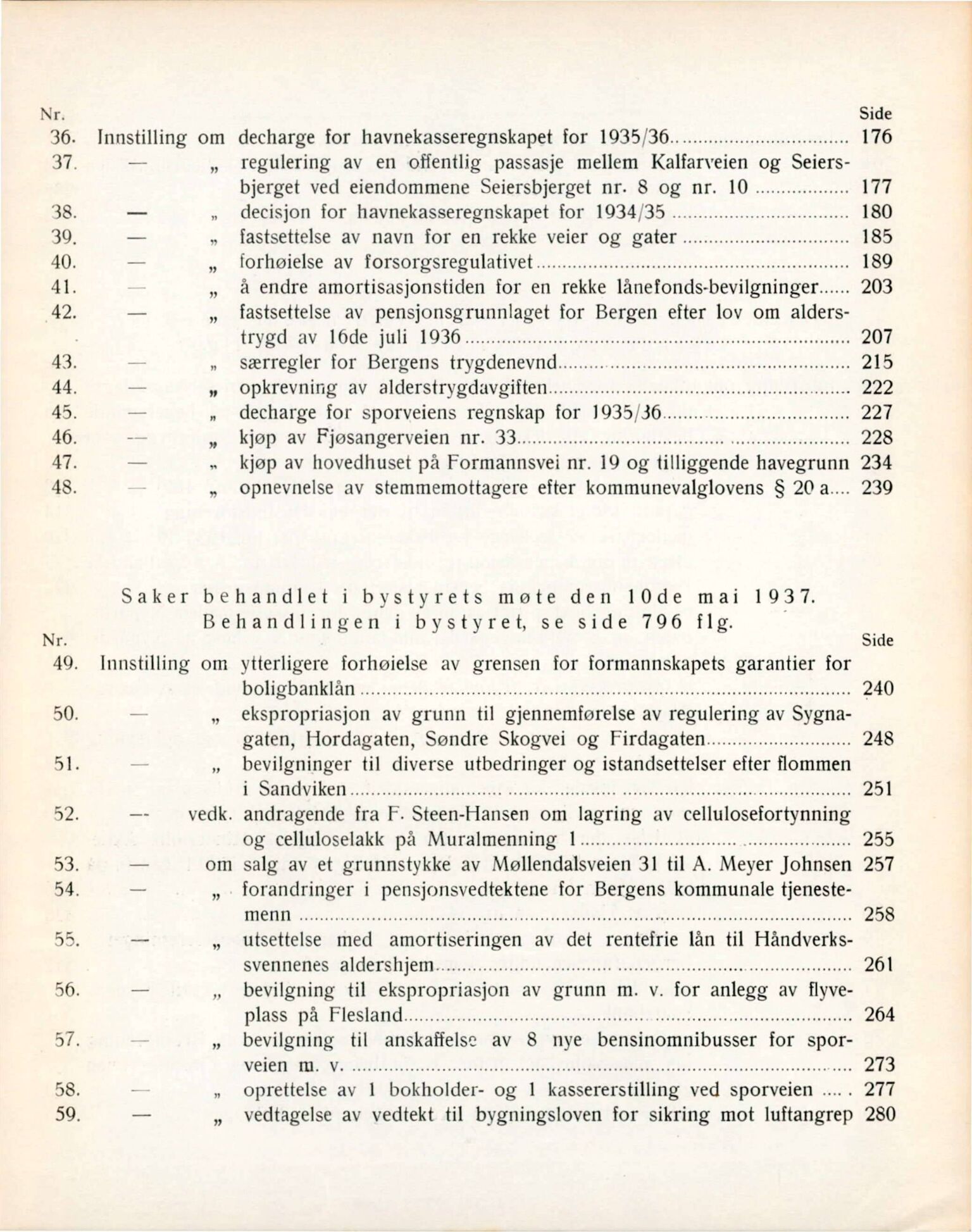 Bergen kommune. Formannskapet, BBA/A-0003/Ad/L0134: Bergens Kommuneforhandlinger, bind I, 1937