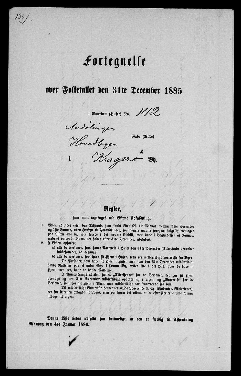 SAKO, 1885 census for 0801 Kragerø, 1885, p. 1306