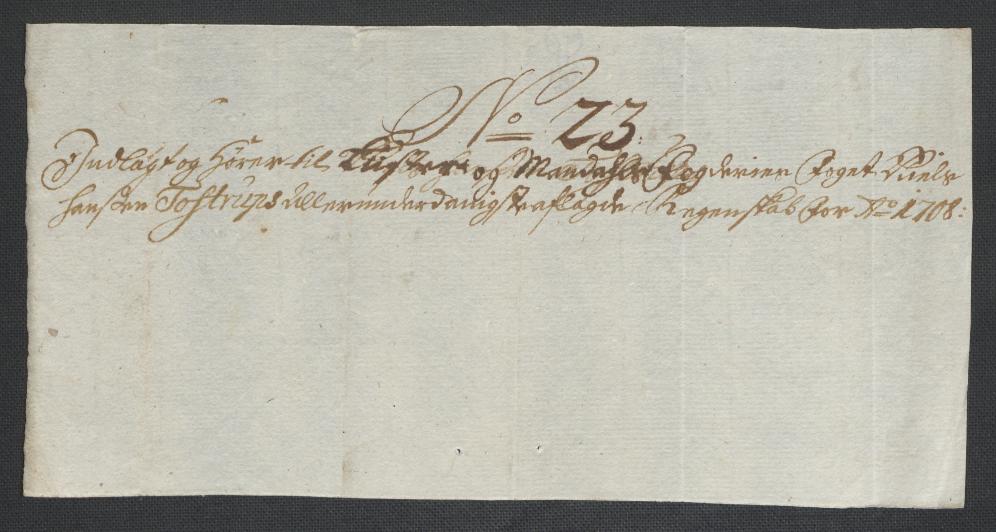 Rentekammeret inntil 1814, Reviderte regnskaper, Fogderegnskap, AV/RA-EA-4092/R43/L2552: Fogderegnskap Lista og Mandal, 1705-1709, p. 118