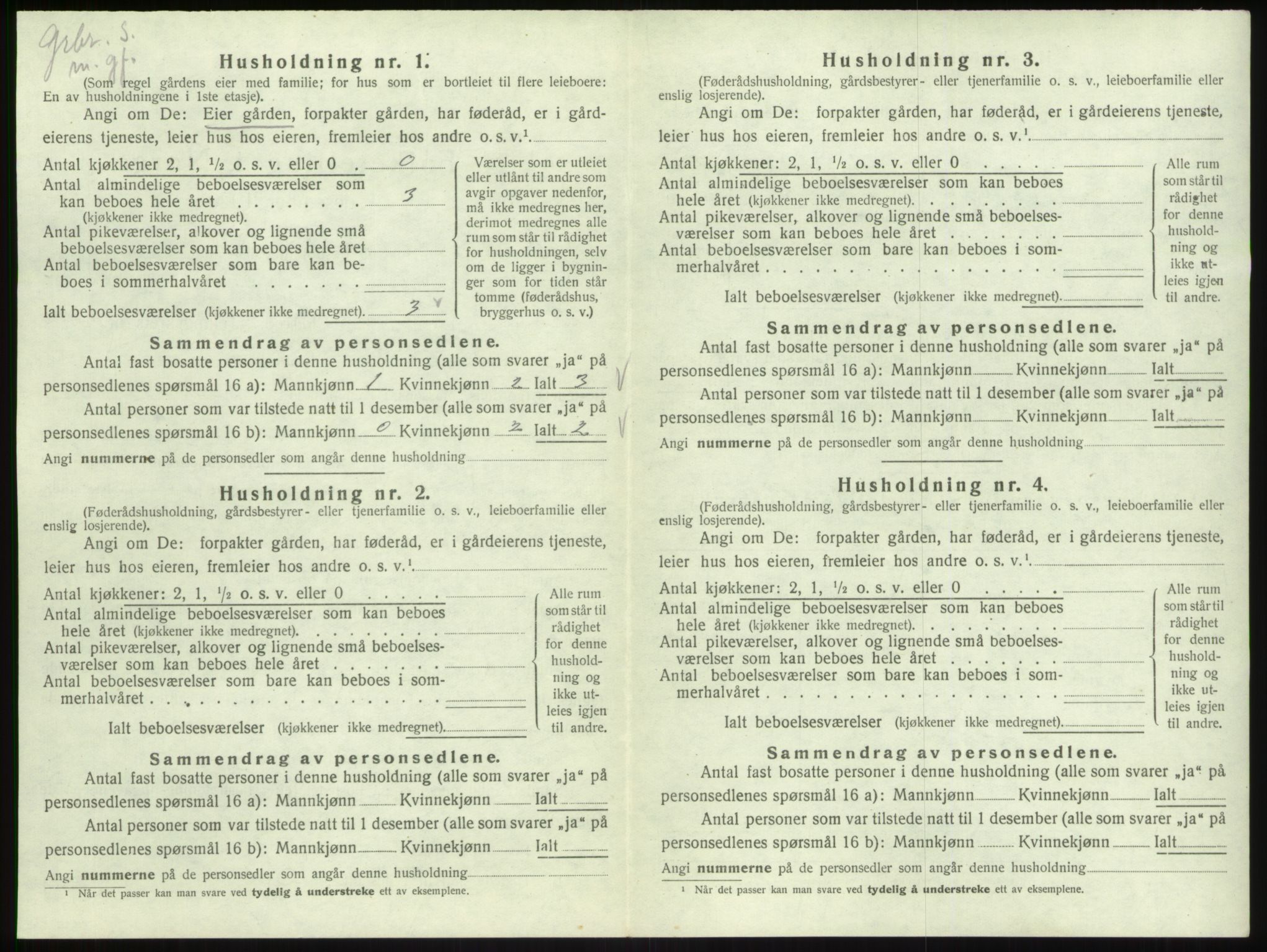 SAB, 1920 census for Lavik, 1920, p. 103