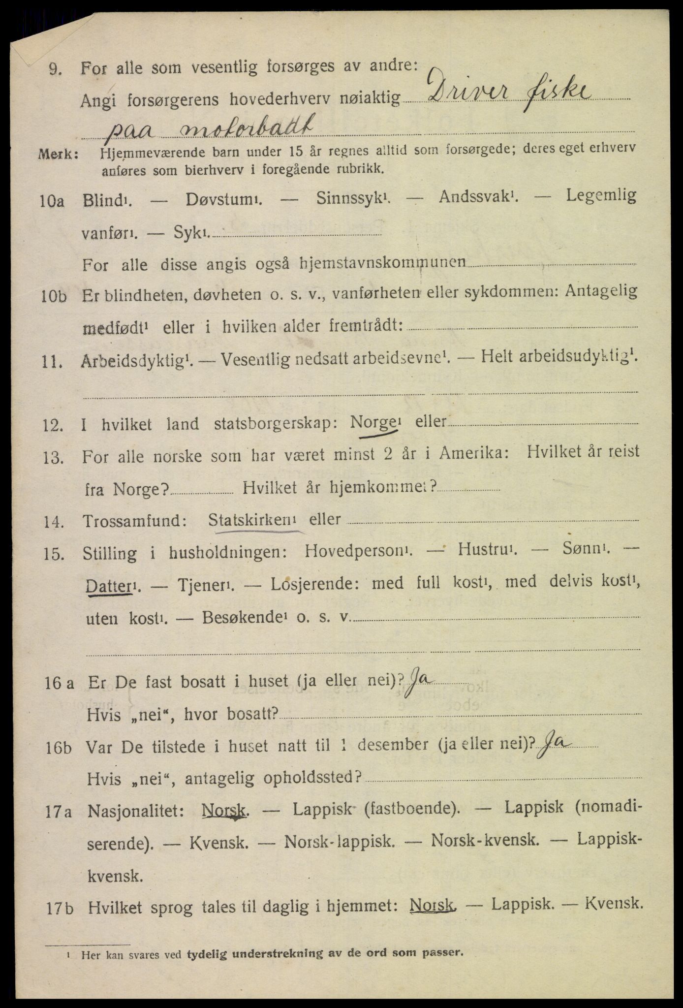 SAT, 1920 census for Dverberg, 1920, p. 1867