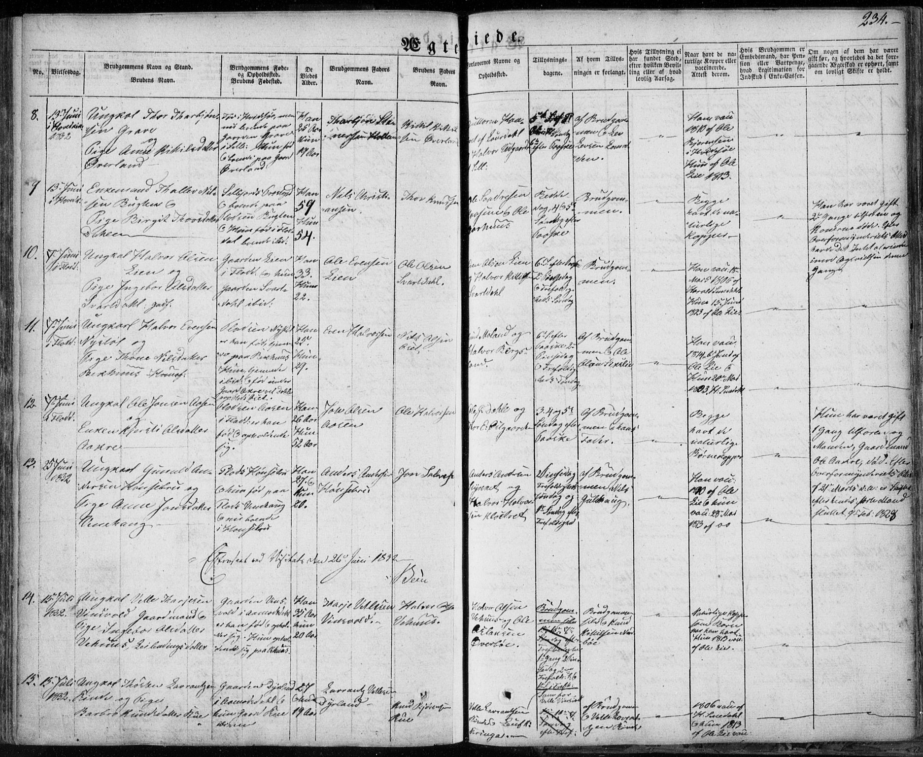 Seljord kirkebøker, SAKO/A-20/F/Fa/L0011: Parish register (official) no. I 11, 1831-1849, p. 234