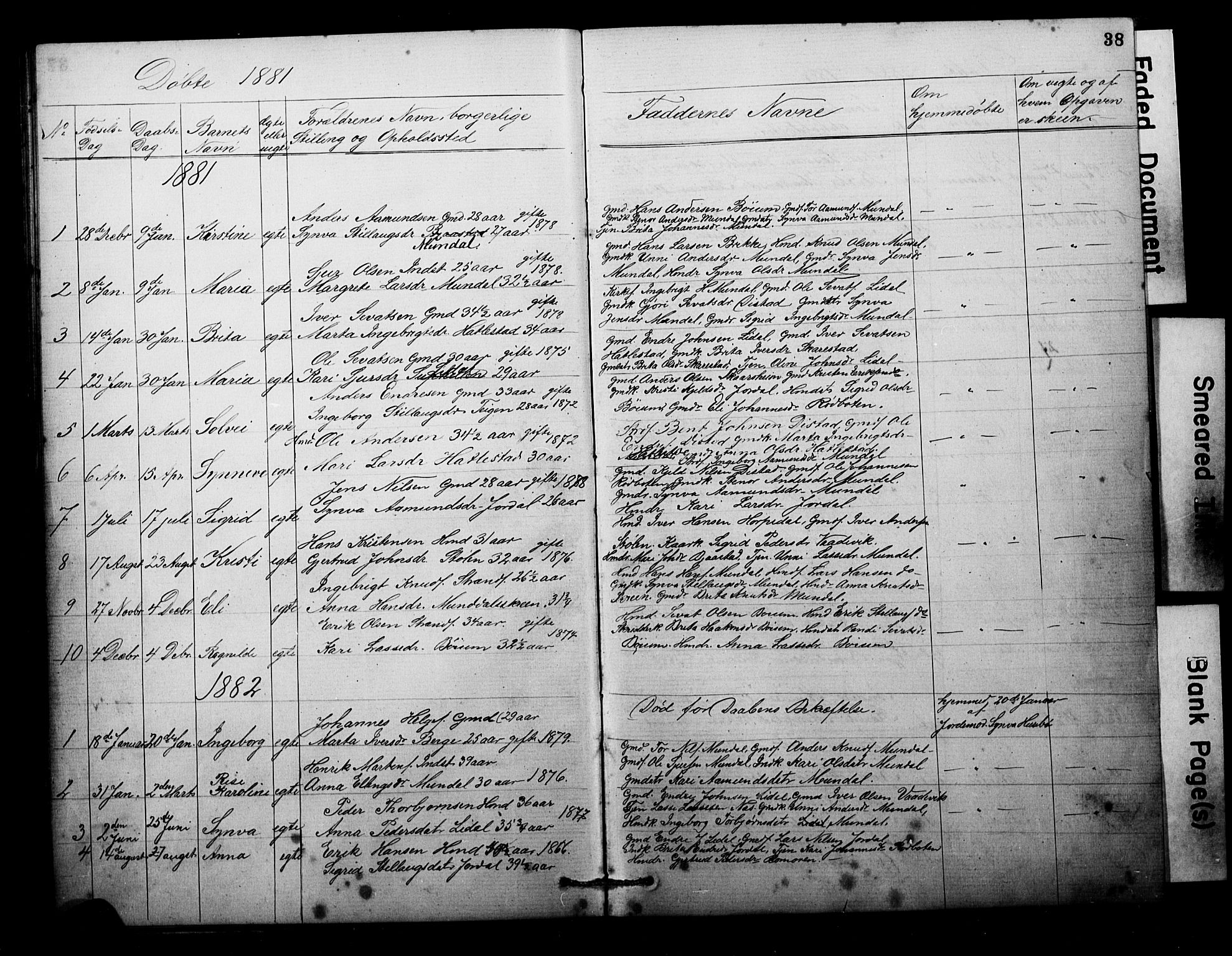 Balestrand sokneprestembete, SAB/A-79601: Parish register (copy) no. B 1A, 1880-1916, p. 38