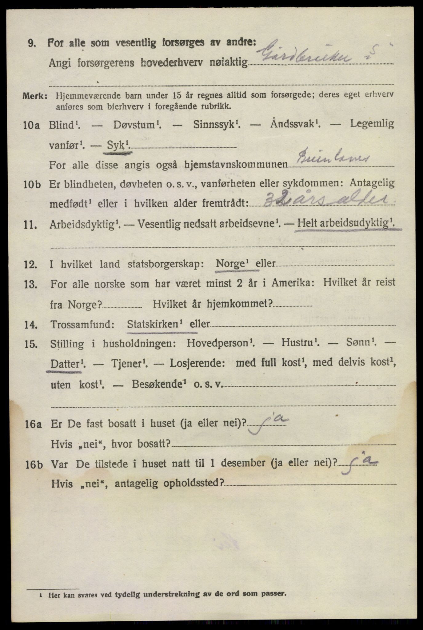 SAKO, 1920 census for Brunlanes, 1920, p. 5792