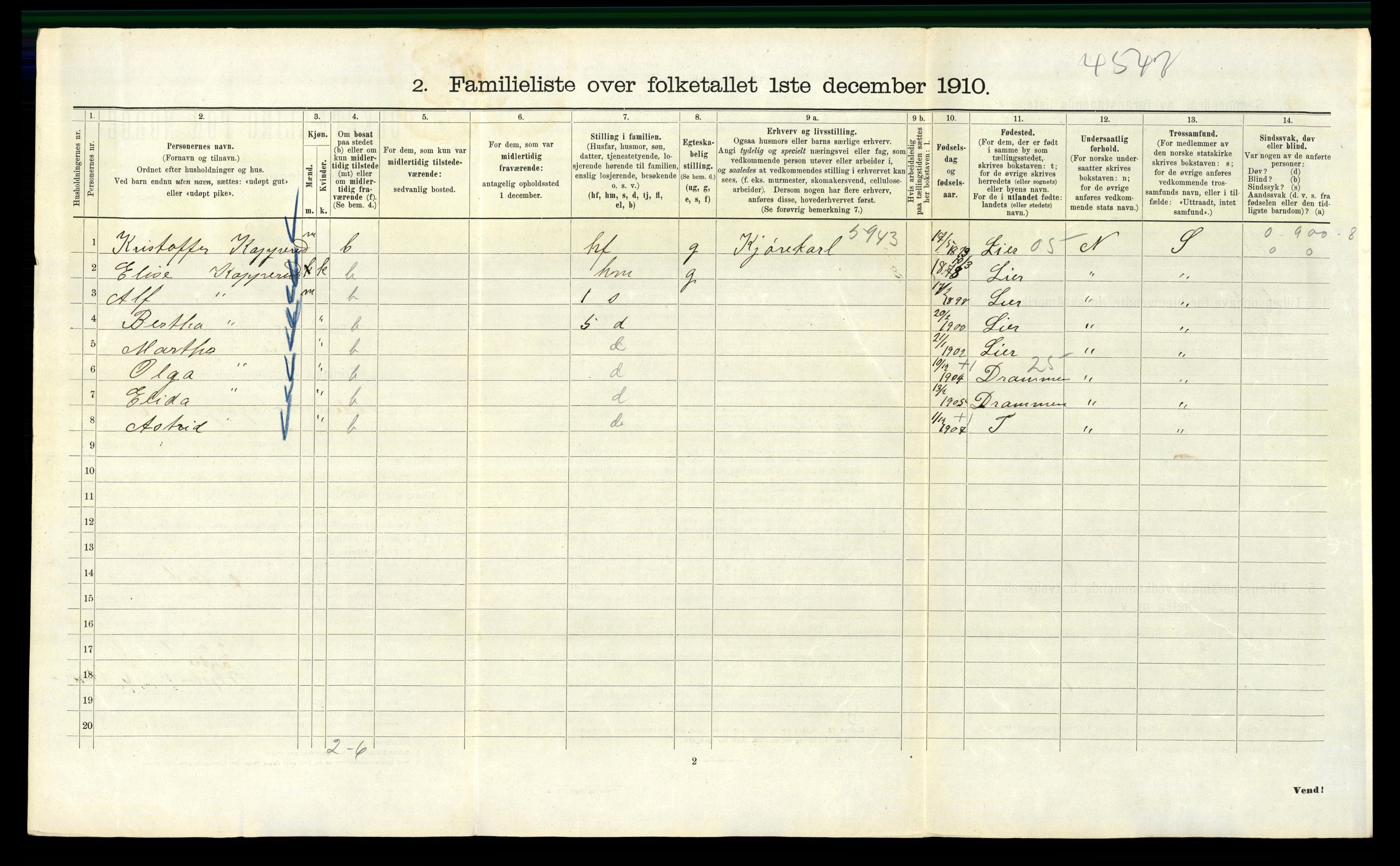 RA, 1910 census for Kristiania, 1910, p. 67754