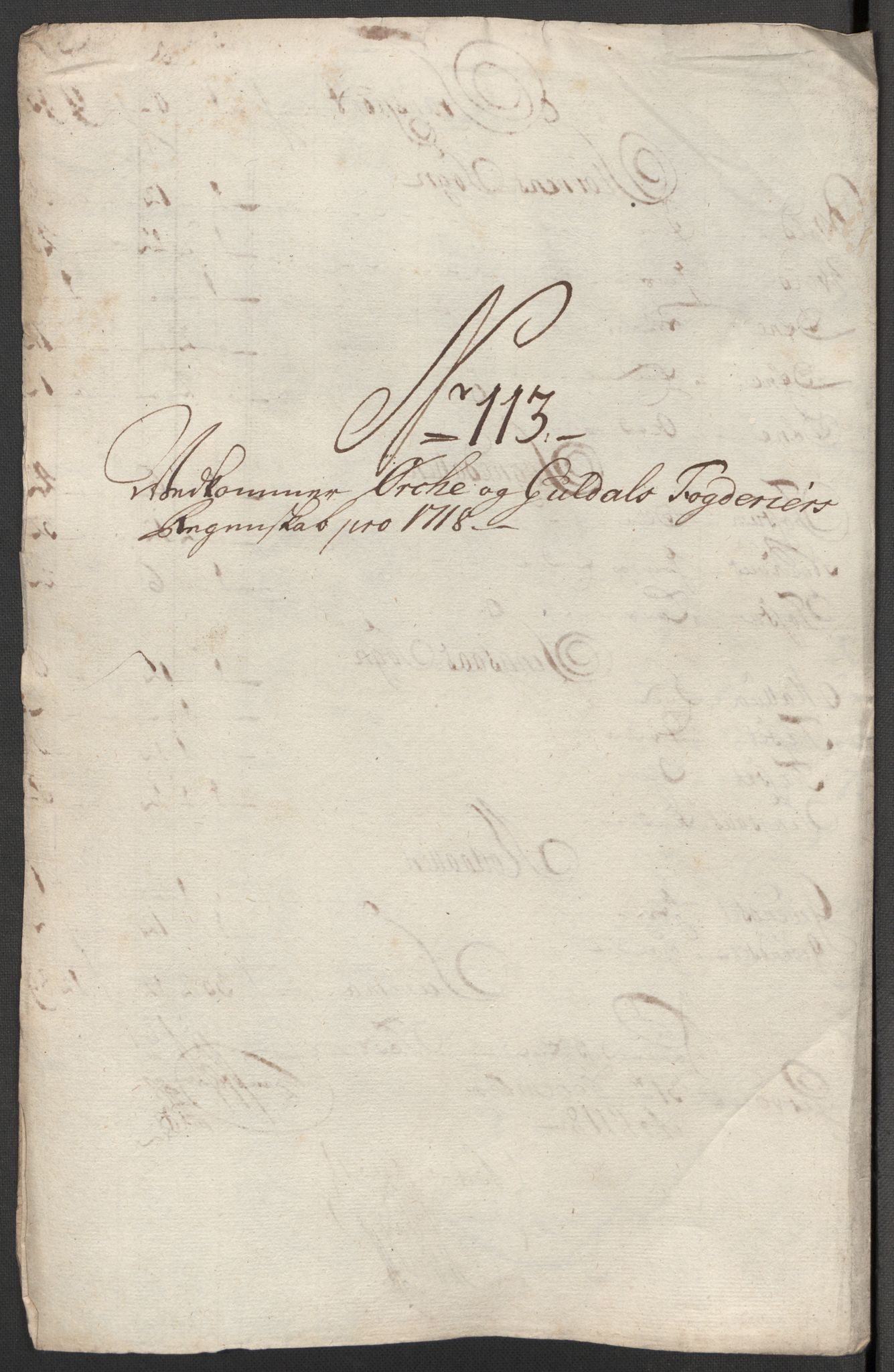 Rentekammeret inntil 1814, Reviderte regnskaper, Fogderegnskap, RA/EA-4092/R60/L3972: Fogderegnskap Orkdal og Gauldal, 1718, p. 306