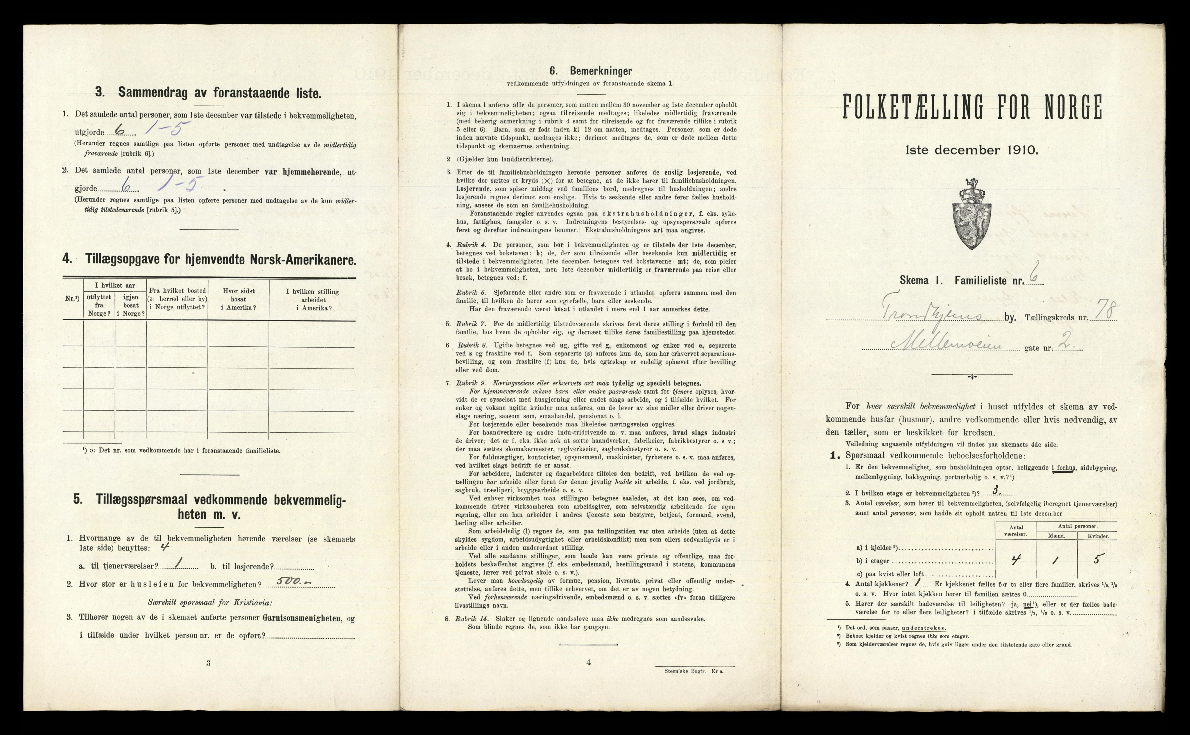 RA, 1910 census for Trondheim, 1910, p. 23645