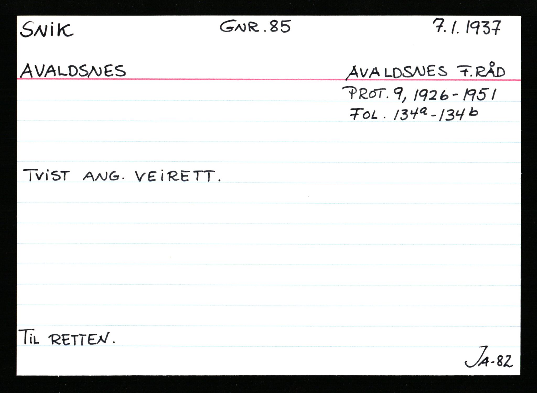 Statsarkivet i Stavanger, AV/SAST-A-101971/03/Y/Ym/L0053: Åstedskort sortert etter gårdsnavn: Skudeneshavn - Solbjør, 1600-1950, p. 501