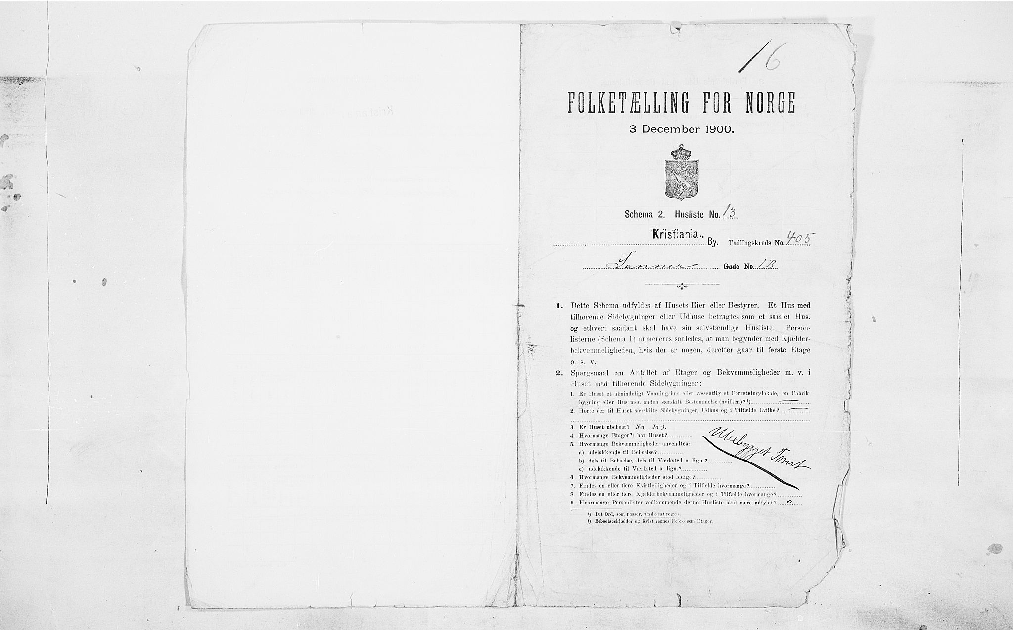 SAO, 1900 census for Kristiania, 1900, p. 78544