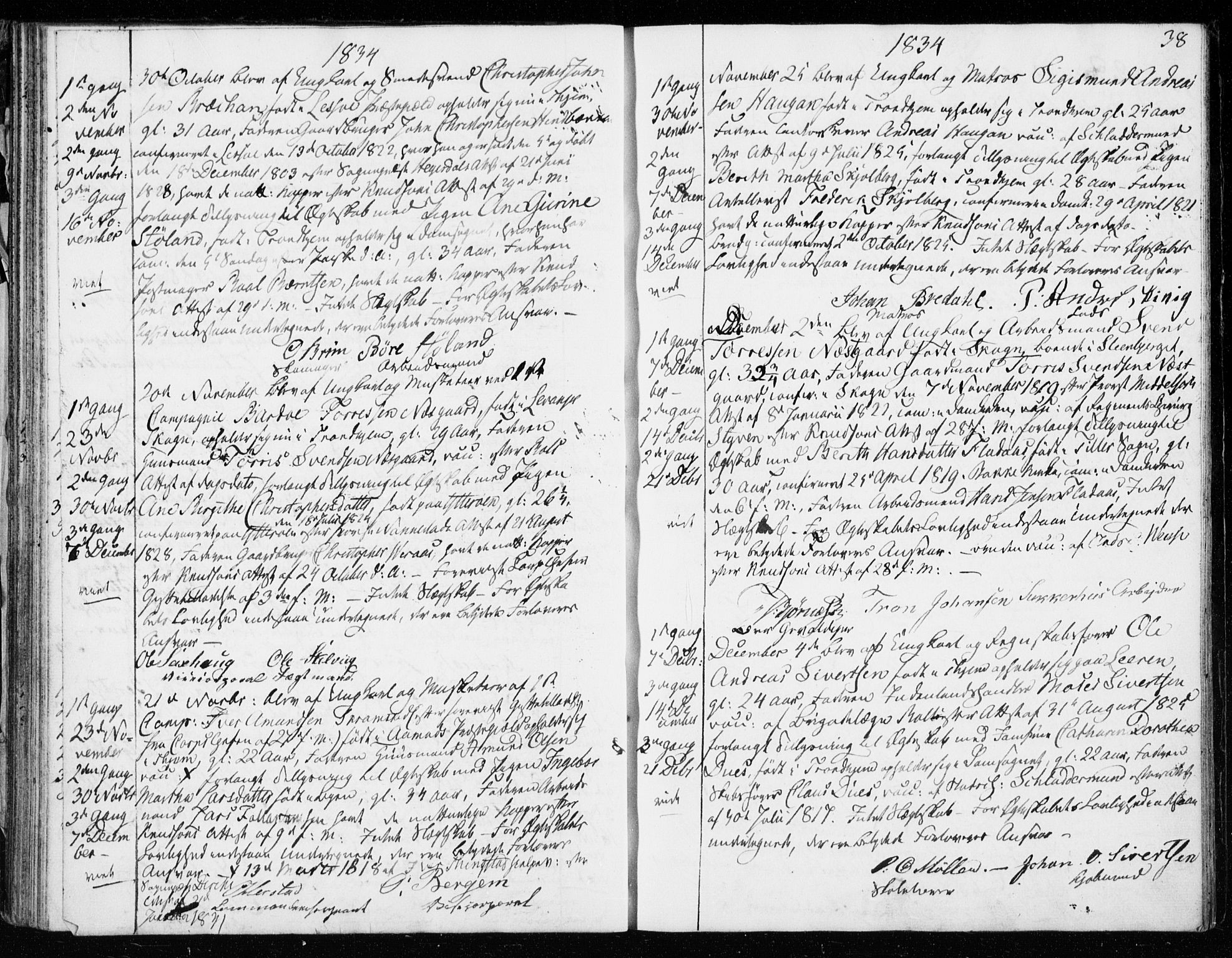 Ministerialprotokoller, klokkerbøker og fødselsregistre - Sør-Trøndelag, SAT/A-1456/601/L0046: Parish register (official) no. 601A14, 1830-1841, p. 38