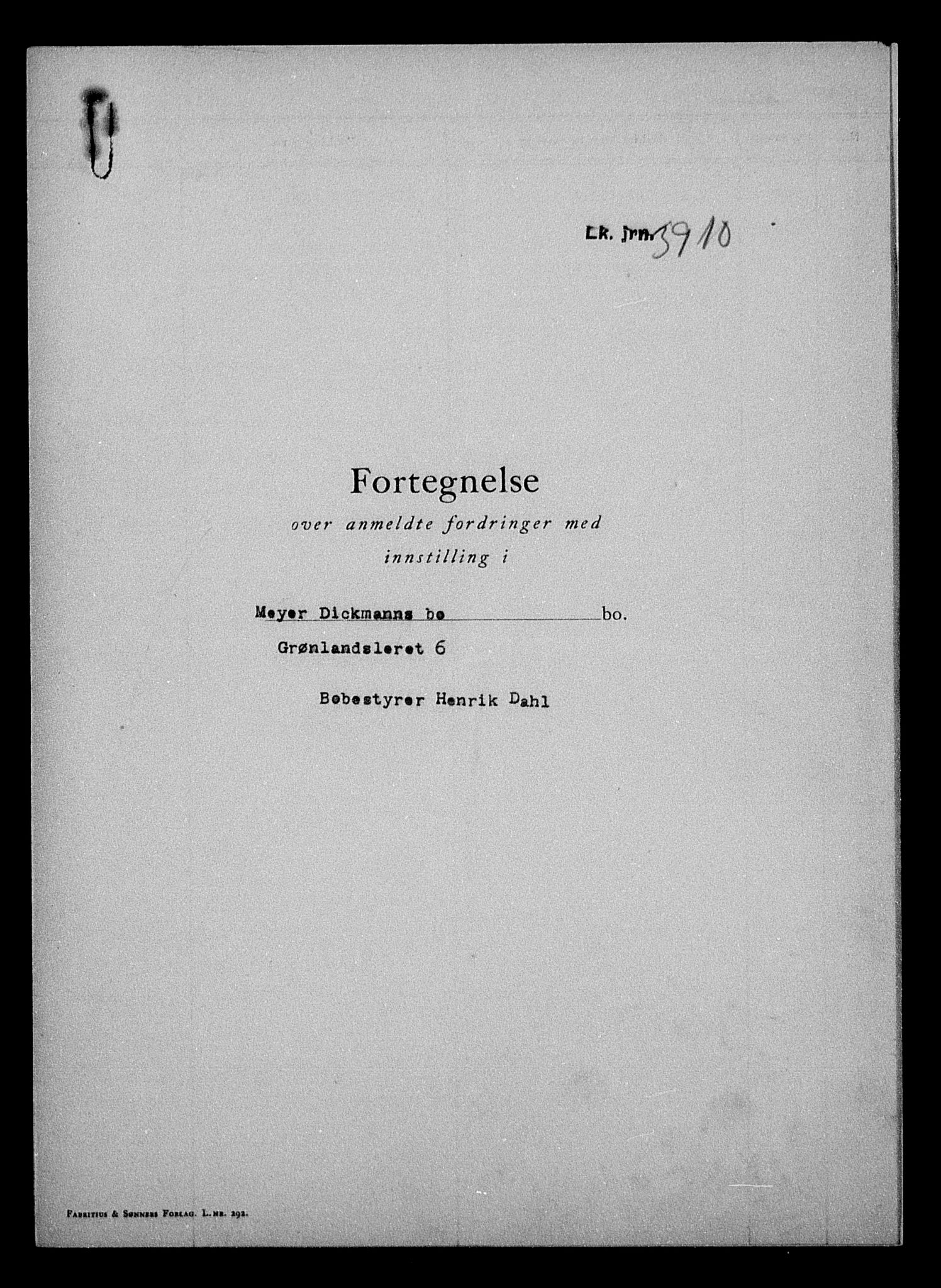 Justisdepartementet, Tilbakeføringskontoret for inndratte formuer, AV/RA-S-1564/H/Hc/Hcc/L0930: --, 1945-1947, p. 264