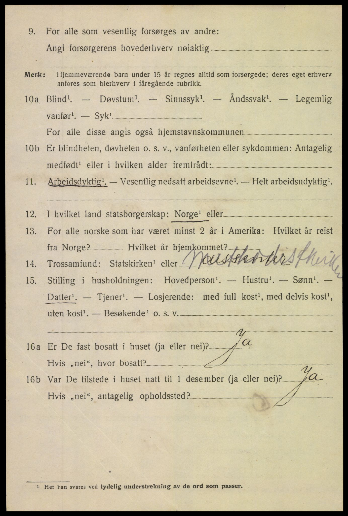 SAK, 1920 census for Arendal, 1920, p. 24933