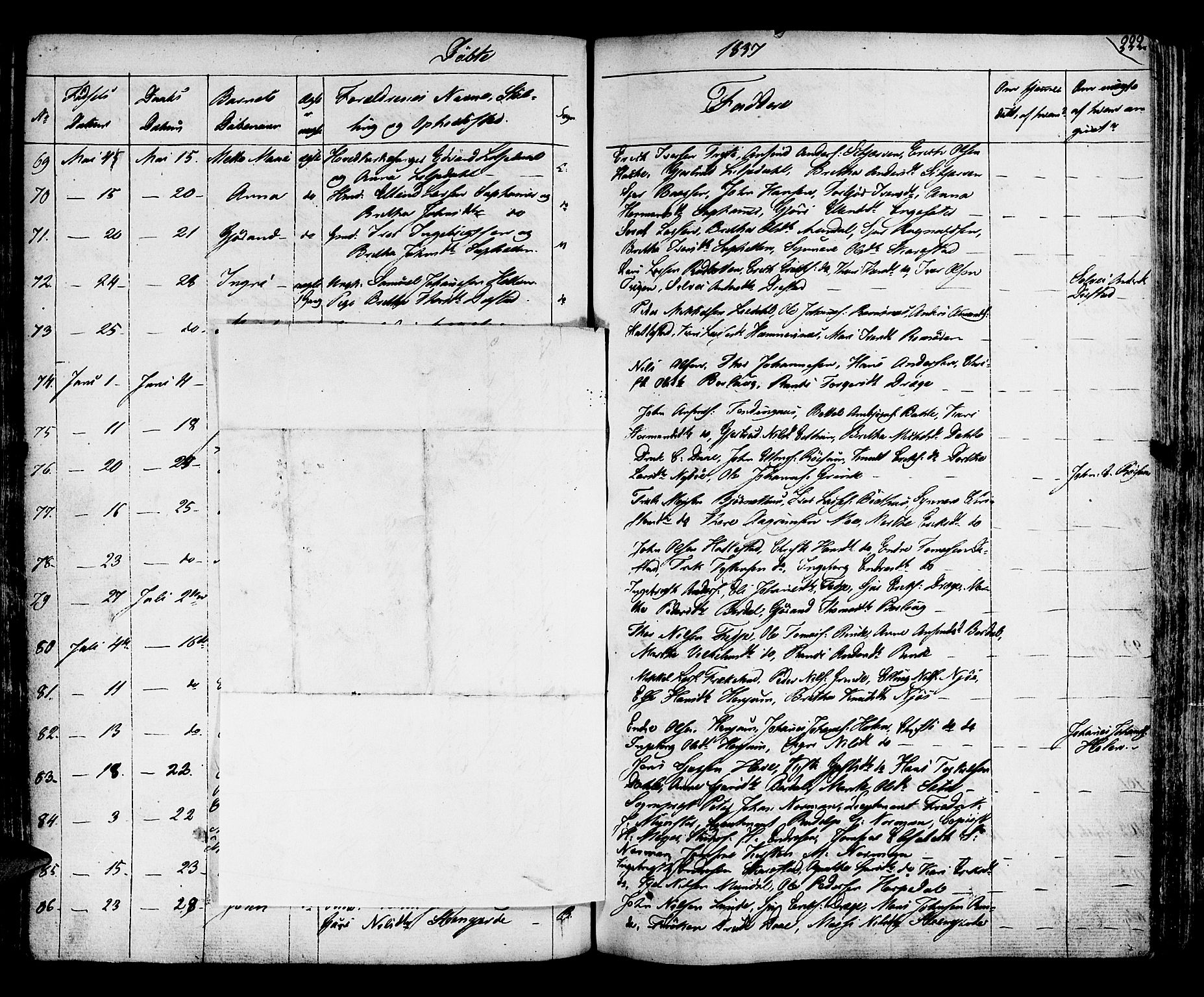 Leikanger sokneprestembete, AV/SAB-A-81001/H/Haa/Haaa/L0006: Parish register (official) no. A 6, 1810-1838, p. 222