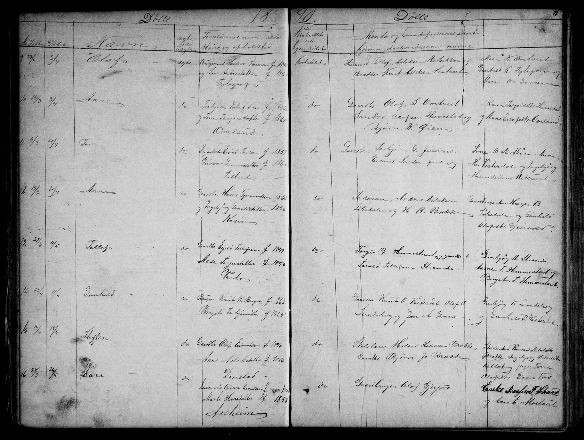 Kviteseid kirkebøker, SAKO/A-276/G/Gb/L0002: Parish register (copy) no. II 2, 1850-1892, p. 71
