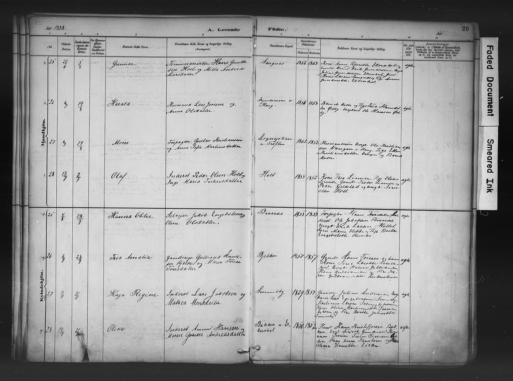 Nord-Odal prestekontor, AV/SAH-PREST-032/H/Ha/Haa/L0006: Parish register (official) no. 6, 1886-1901, p. 26