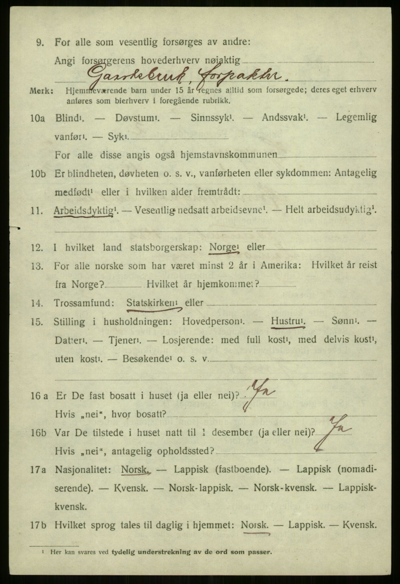 SATØ, 1920 census for Lyngen, 1920, p. 6751