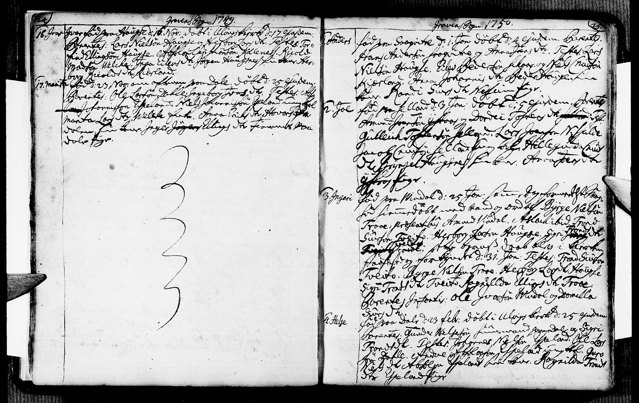 Ulvik sokneprestembete, SAB/A-78801/H/Haa: Parish register (official) no. A 6, 1743-1761, p. 24-25