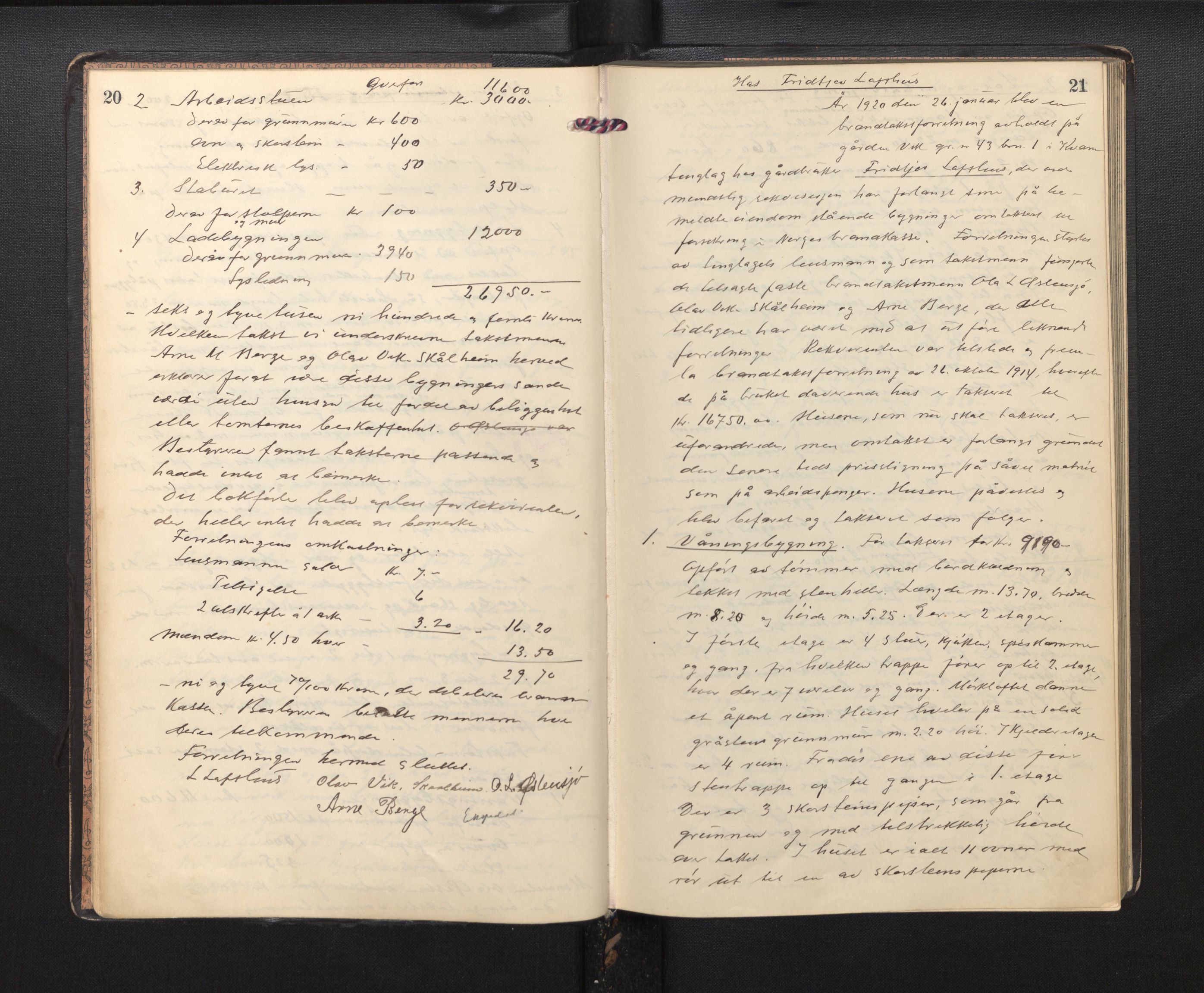 Lensmannen i Kvam, AV/SAB-A-33201/0012/L0003: Branntakstprotokoll, 1919-1941, p. 20-21