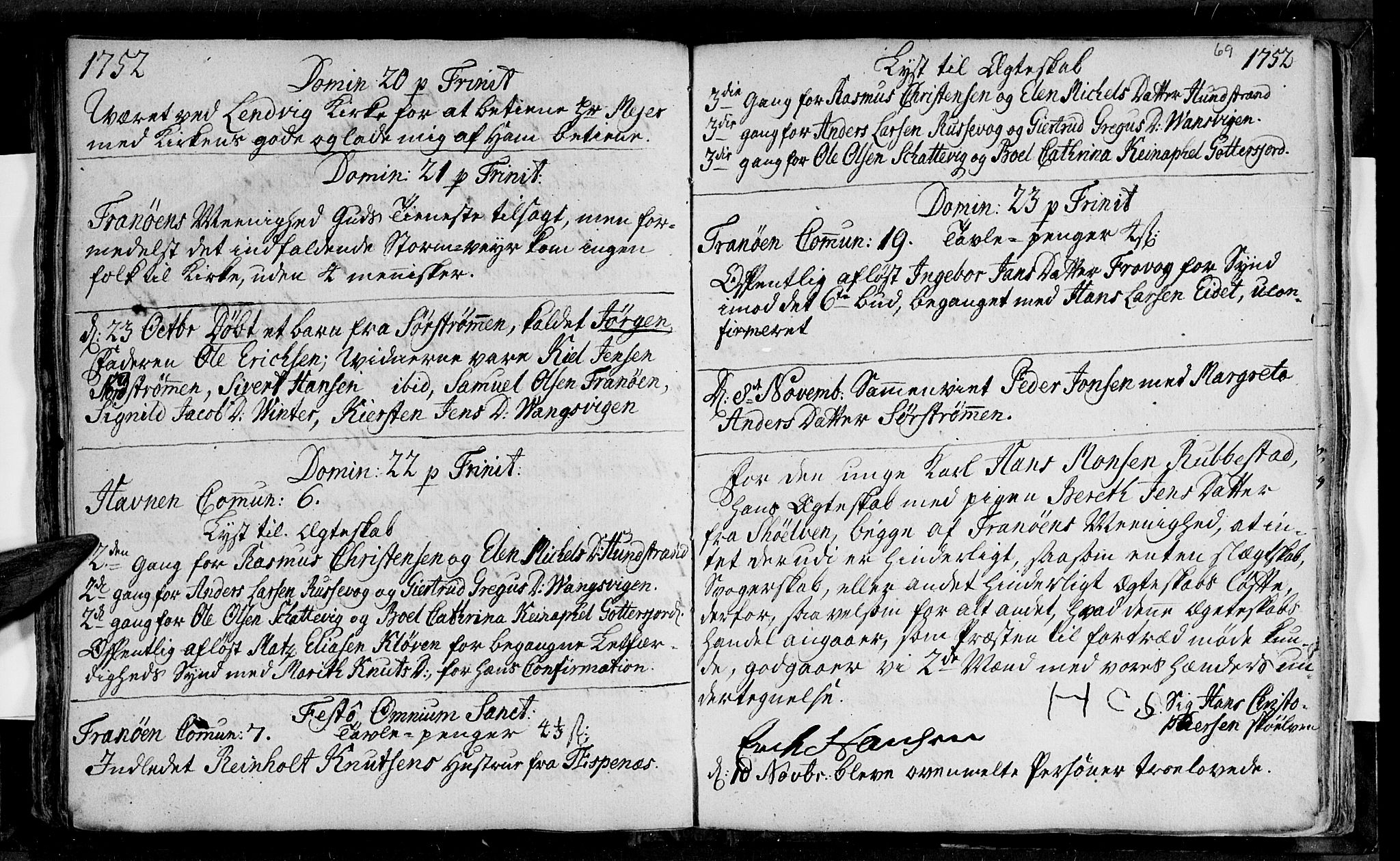 Ibestad sokneprestembete, SATØ/S-0077/H/Ha/Haa/L0001kirke: Parish register (official) no. 1, 1744-1757, p. 69