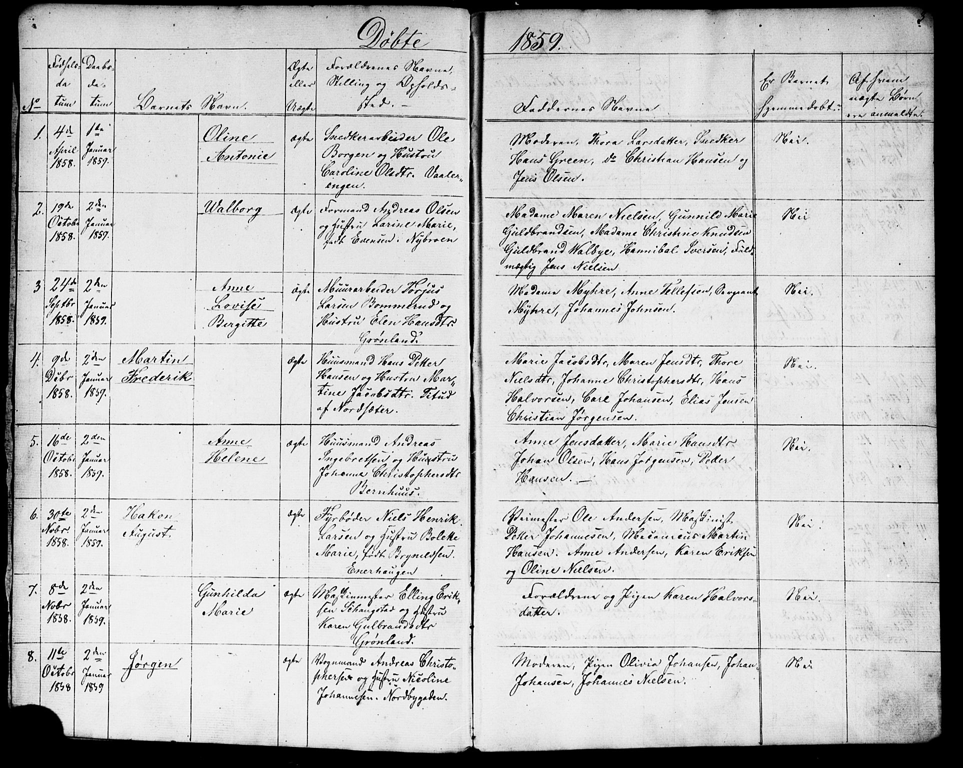 Grønland prestekontor Kirkebøker, SAO/A-10848/G/Ga/L0001: Parish register (copy) no. 1, 1859-1861, p. 3