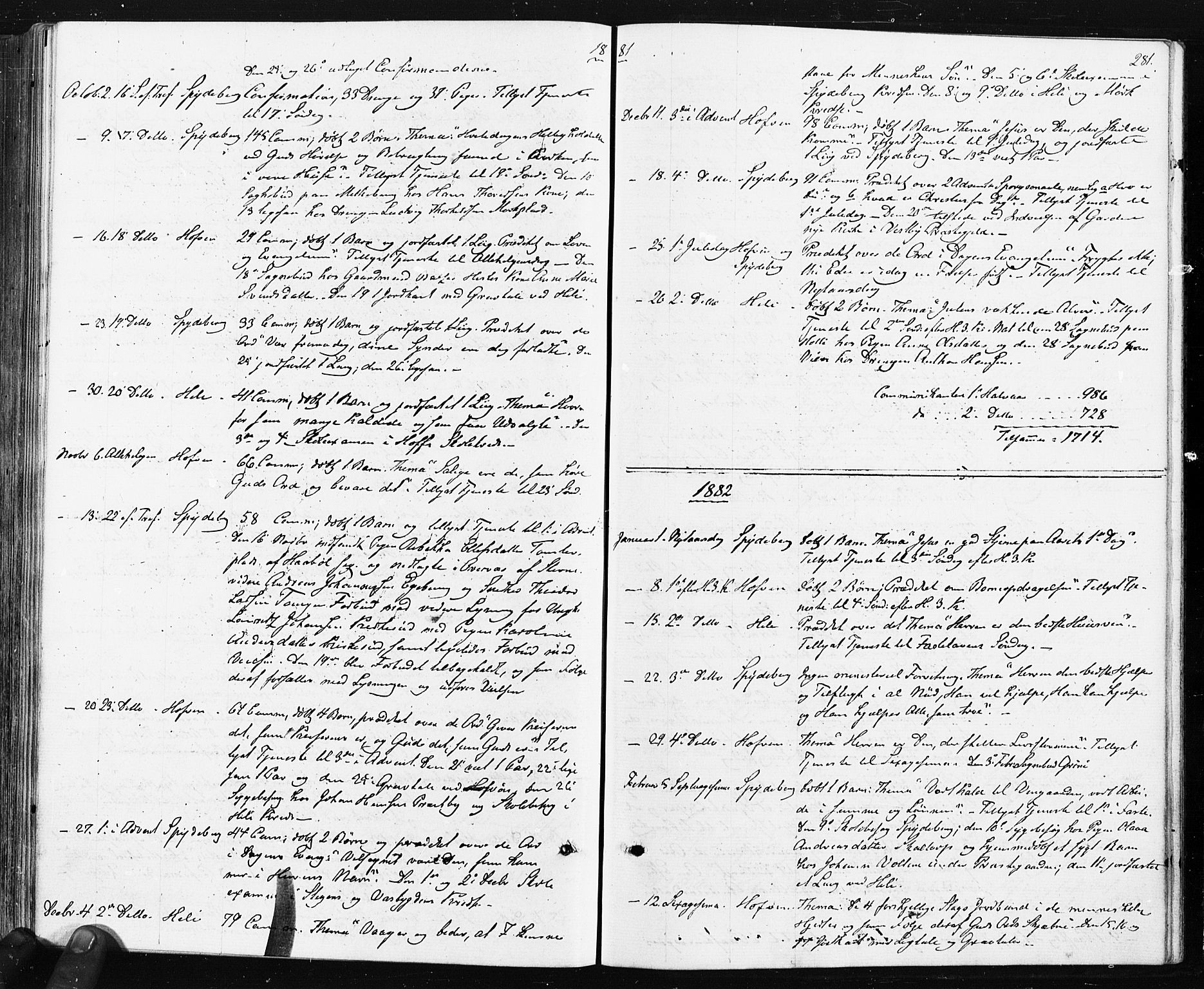 Spydeberg prestekontor Kirkebøker, SAO/A-10924/F/Fa/L0007: Parish register (official) no. I 7, 1875-1885, p. 281