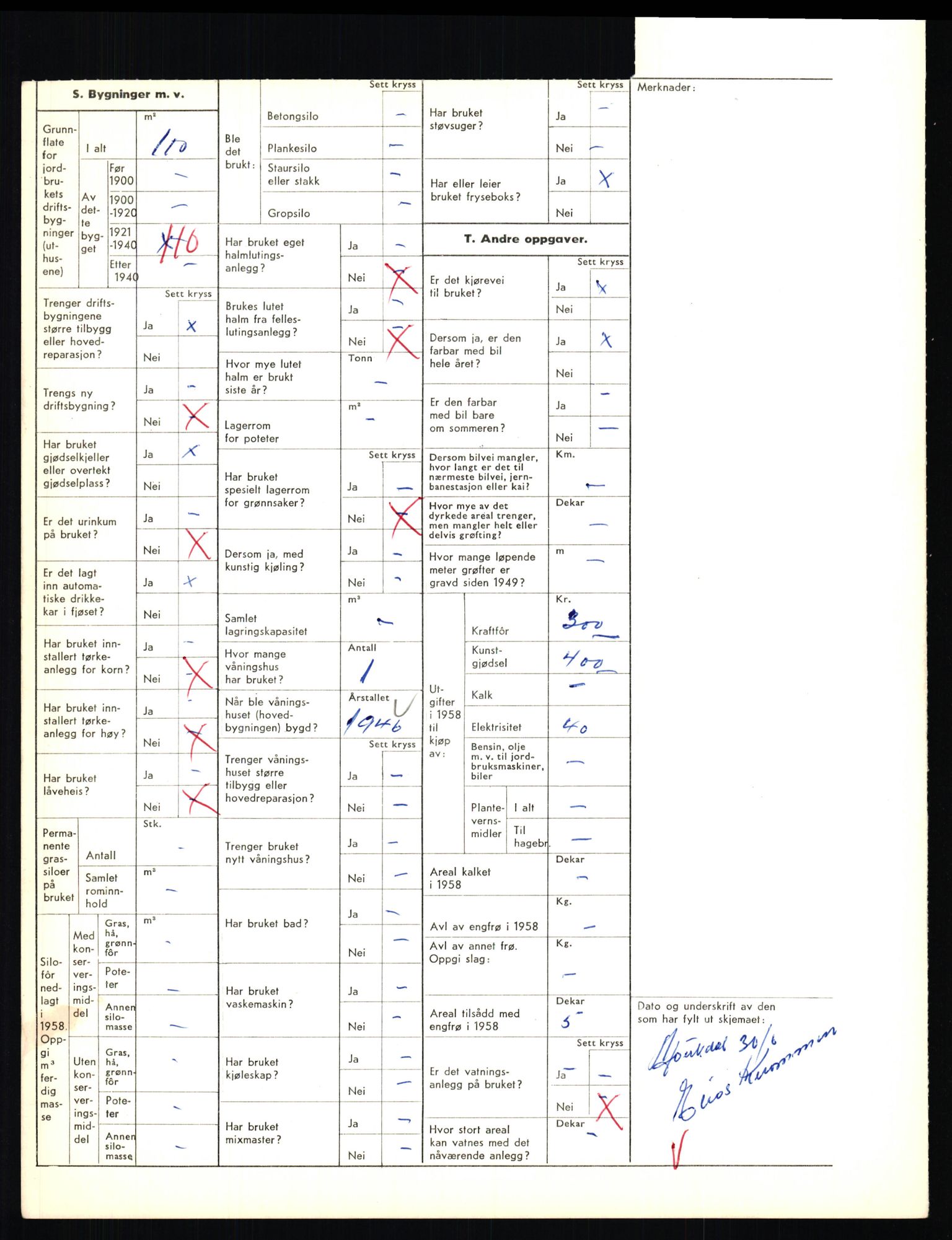 Statistisk sentralbyrå, Næringsøkonomiske emner, Jordbruk, skogbruk, jakt, fiske og fangst, AV/RA-S-2234/G/Gd/L0656: Troms: 1924 Målselv (kl. 0-3) og 1925 Sørreisa, 1959, p. 27