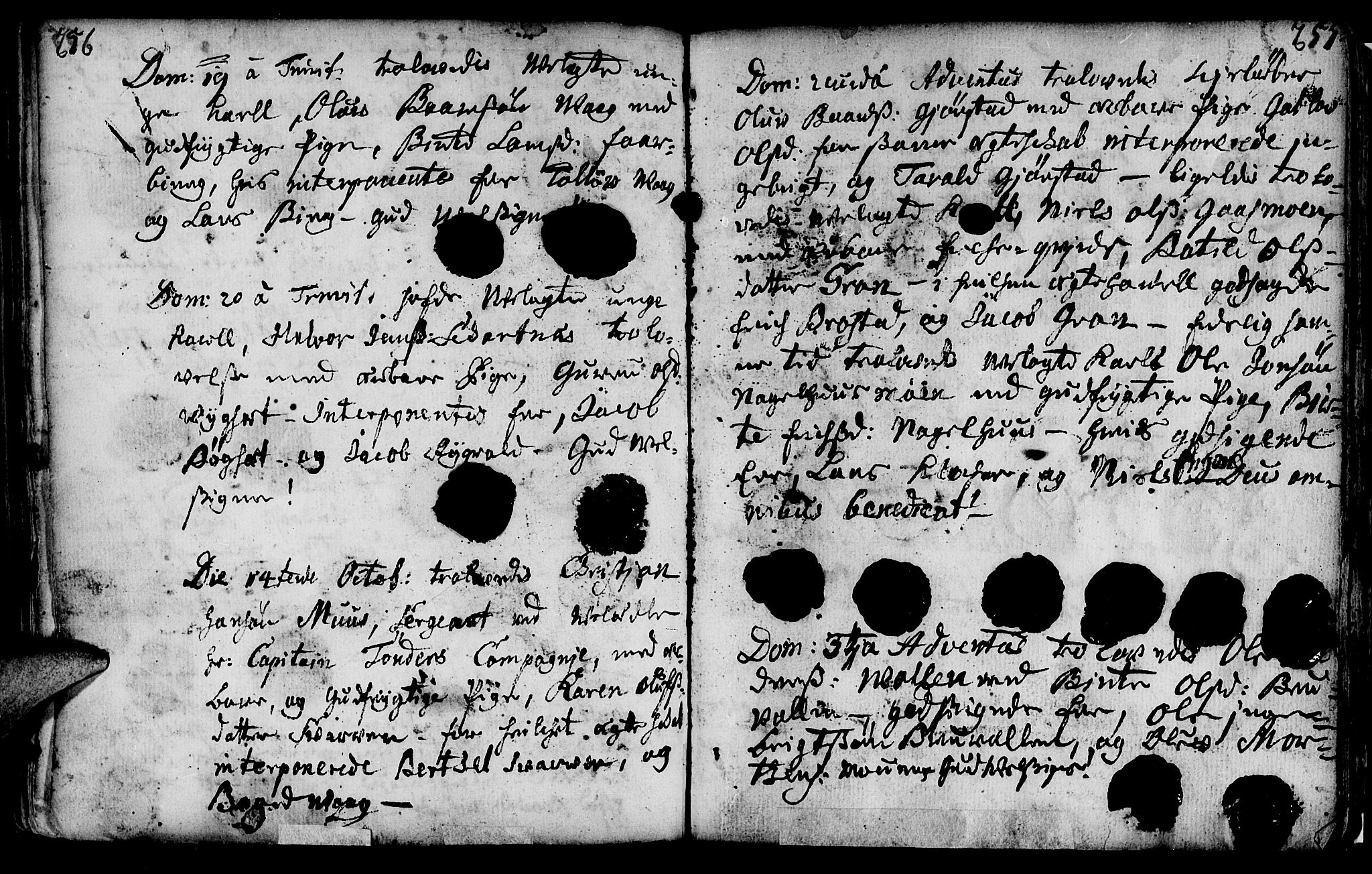 Ministerialprotokoller, klokkerbøker og fødselsregistre - Nord-Trøndelag, SAT/A-1458/749/L0467: Parish register (official) no. 749A01, 1733-1787, p. 256-257