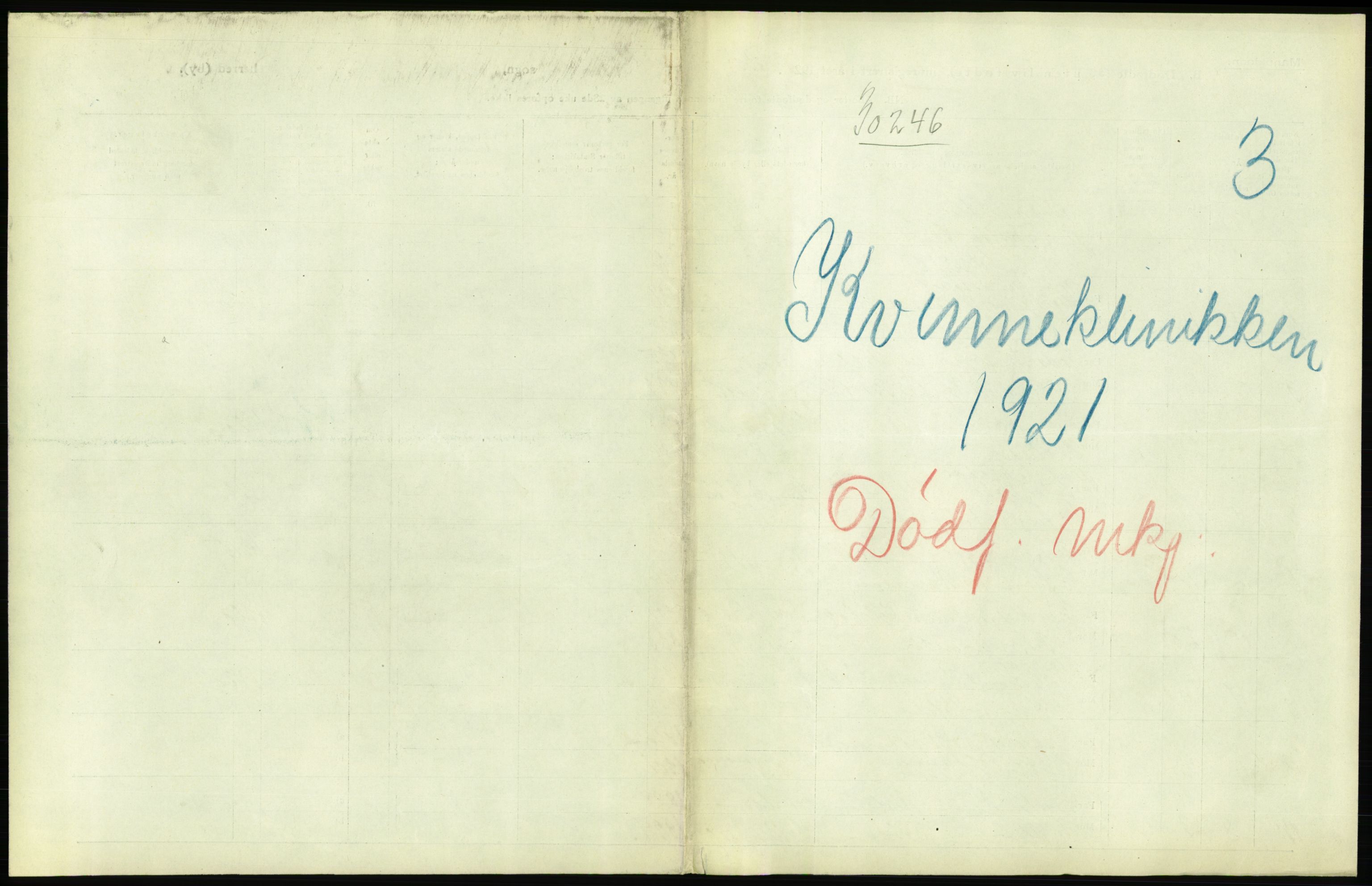 Statistisk sentralbyrå, Sosiodemografiske emner, Befolkning, AV/RA-S-2228/D/Df/Dfc/Dfca/L0013: Kristiania: Døde, dødfødte, 1921, p. 587