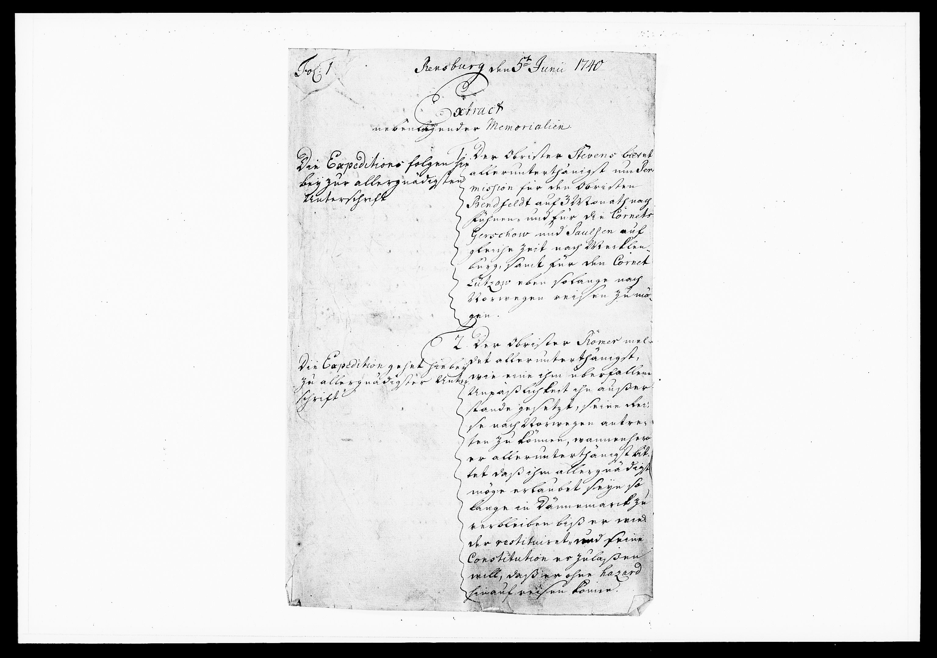 Krigskollegiet, Krigskancelliet, DRA/A-0006/-/1157-1164: Refererede sager, 1740, p. 215